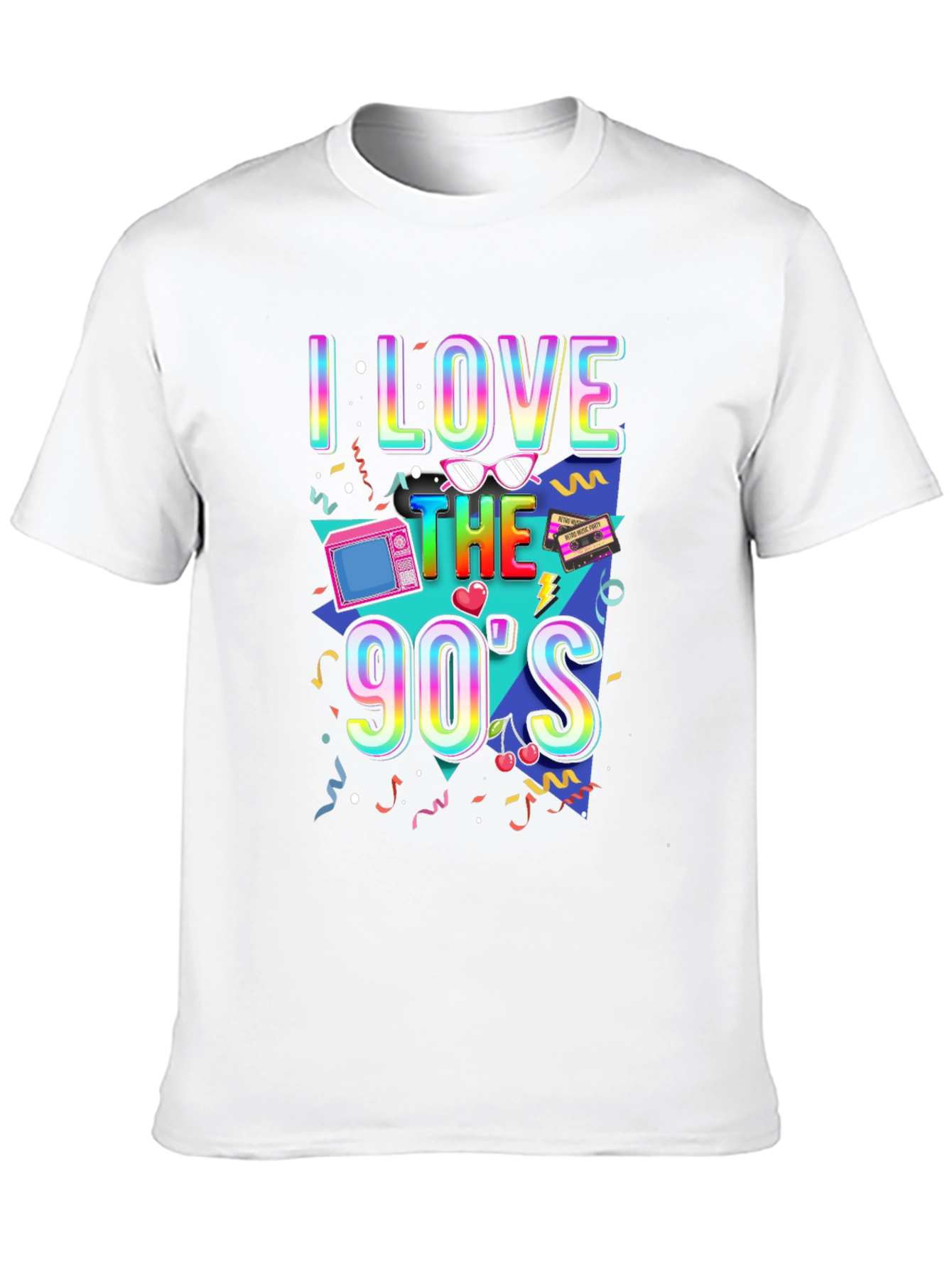 Black I Love The 90's T-Shirt view 10