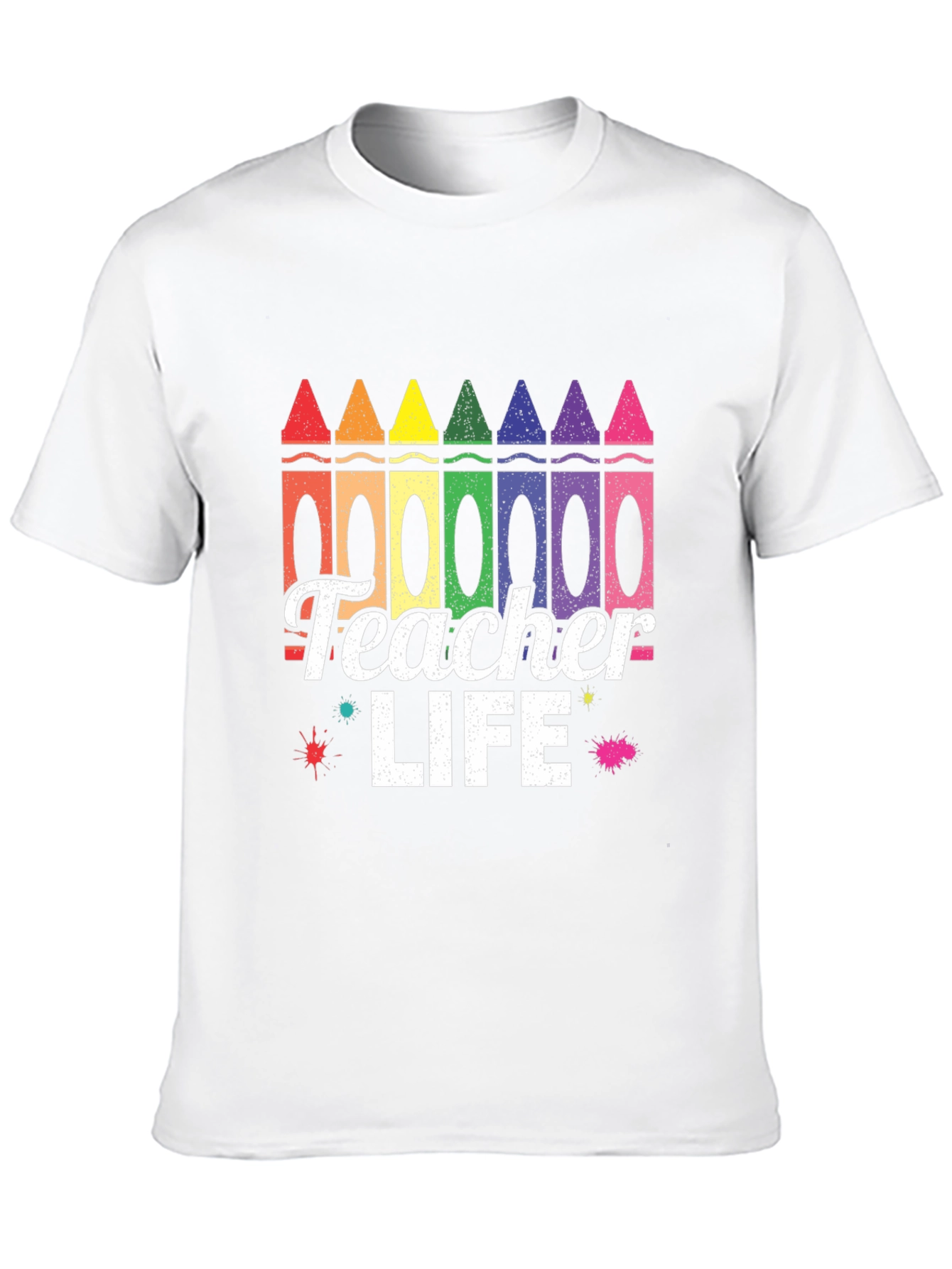 Black Teacher Life Crayon T-Shirt view 10