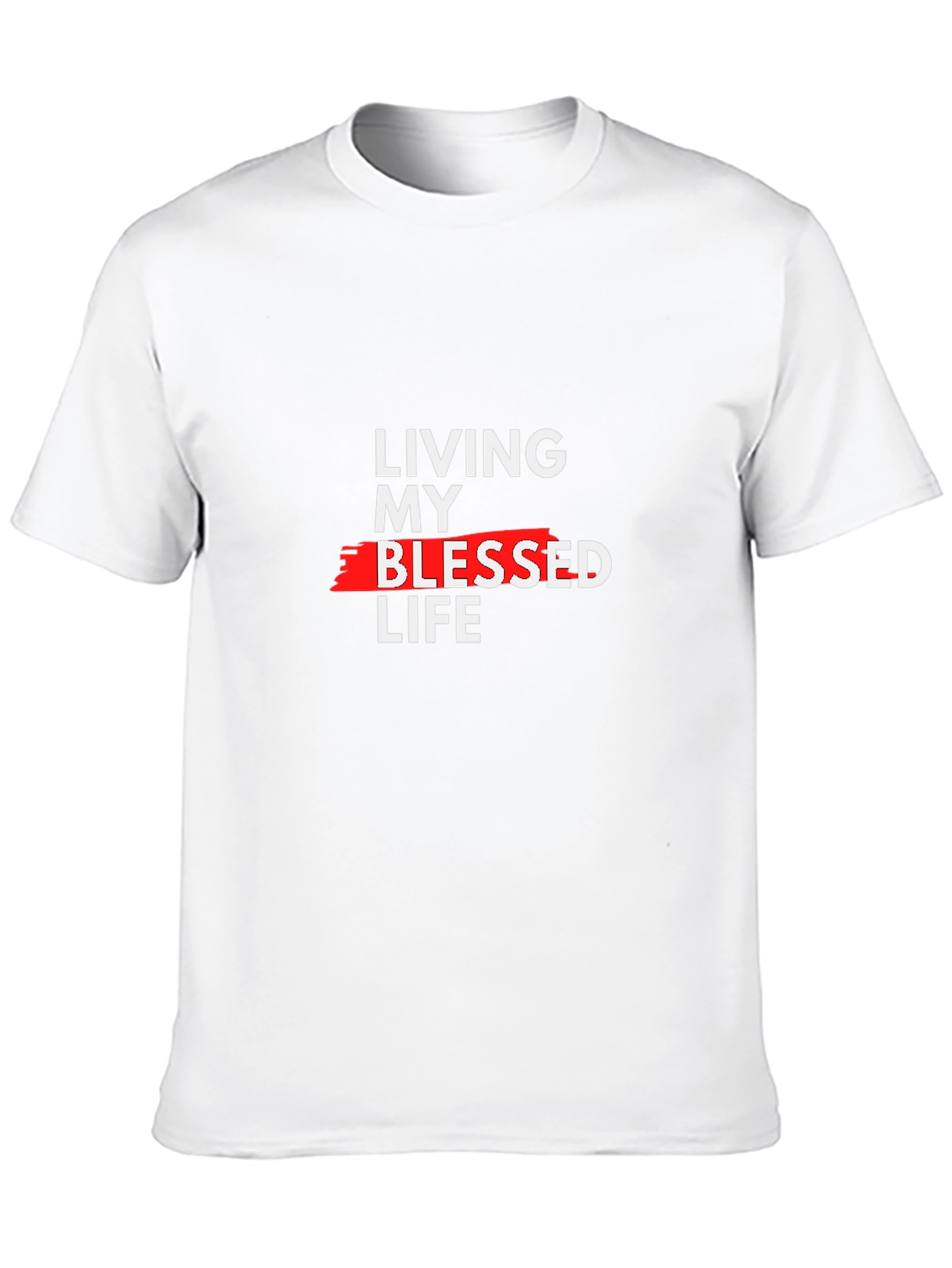 Black Blessed Life Graphic Tee - Black Cotton T-Shirt view 10