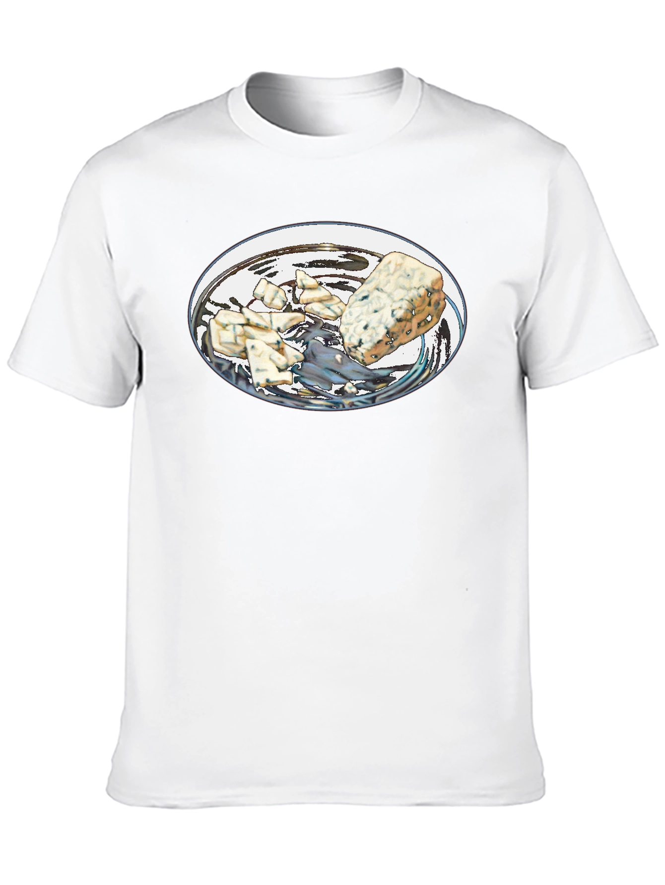 Black Blue Cheese T-Shirt - Novelty Food Tee view 10