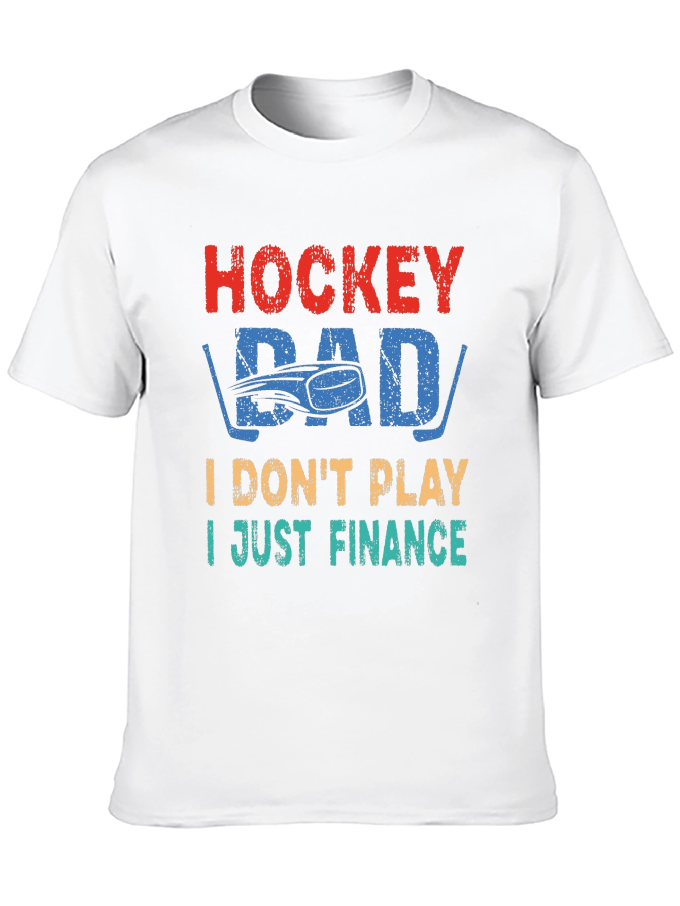 Black Hockey Dad T-Shirt - I Just Finance view 10