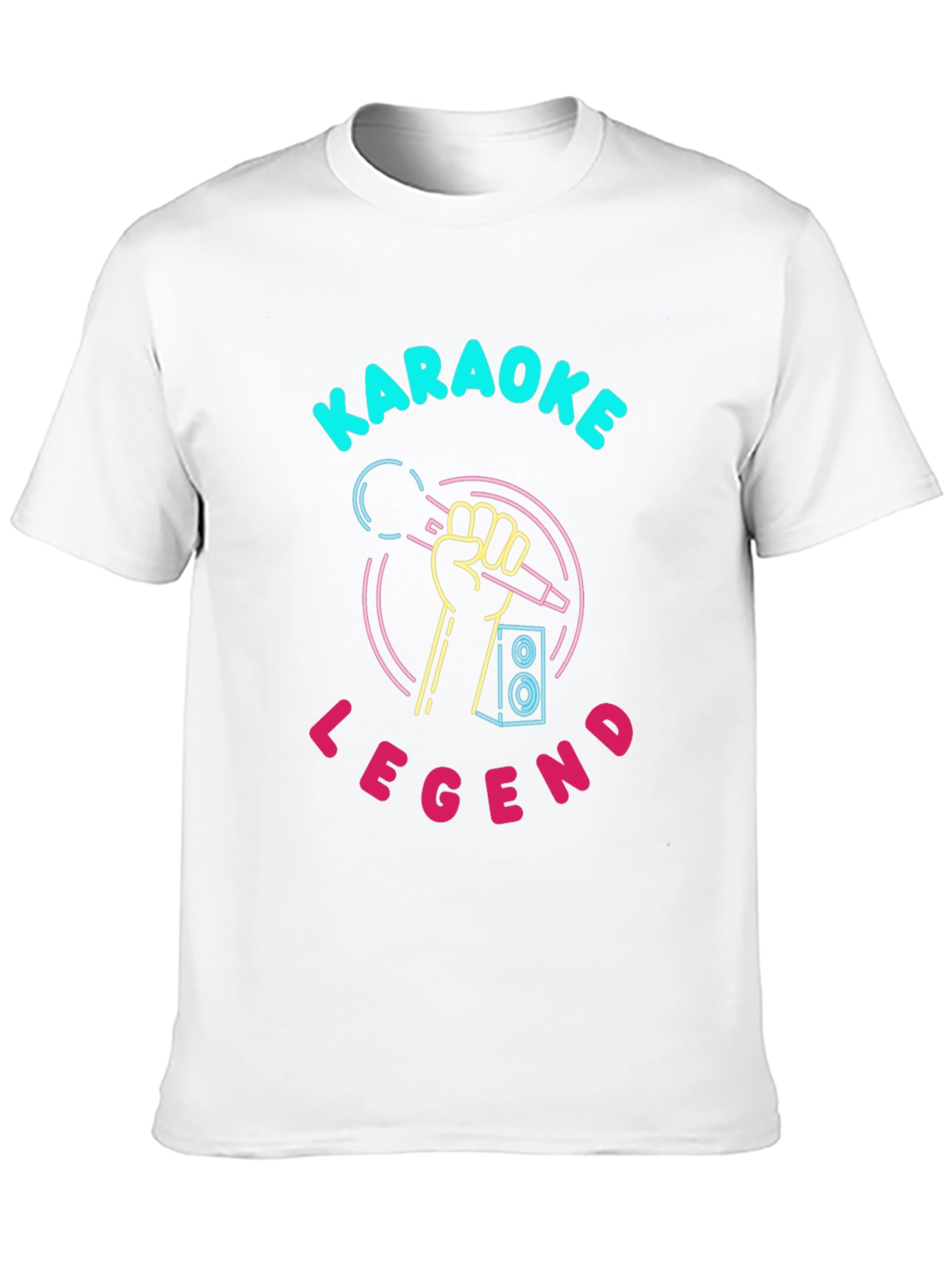 Black Karaoke Legend T-Shirt - Neon Design view 10