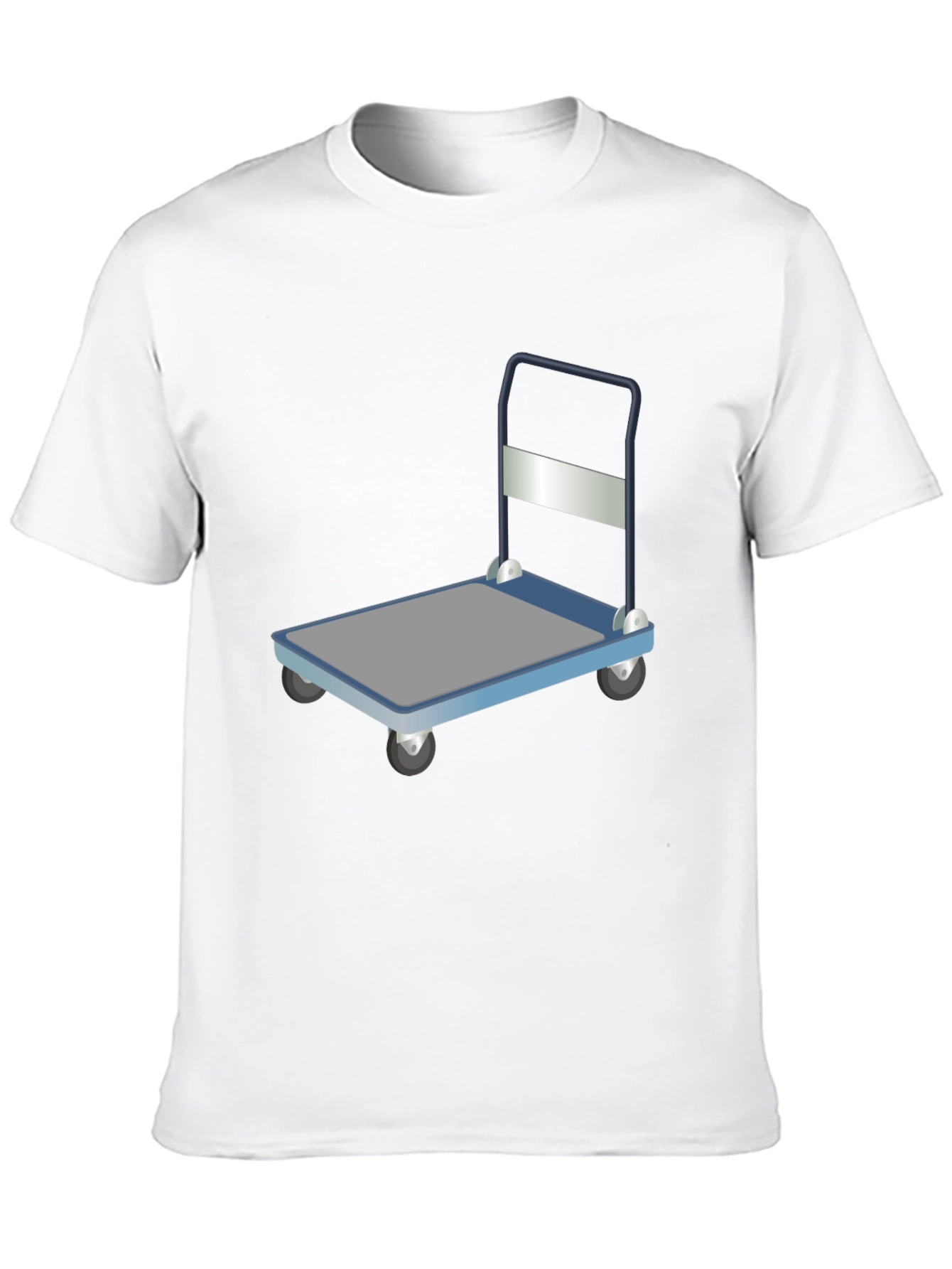Black Novelty Black T-Shirt with Trolley Graphic view 10