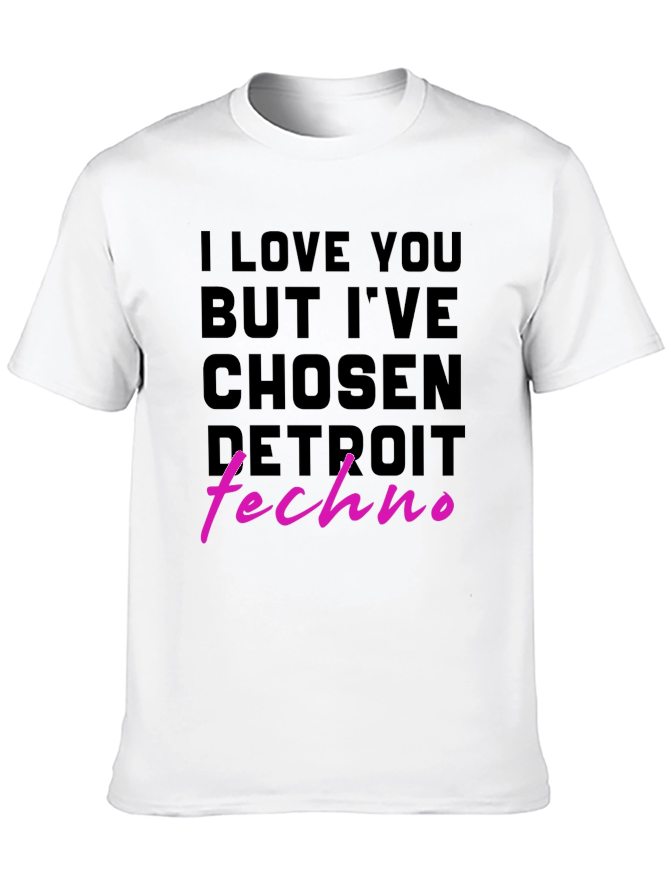 Black I Love You But Detroit Techno Graphic Tee view 10