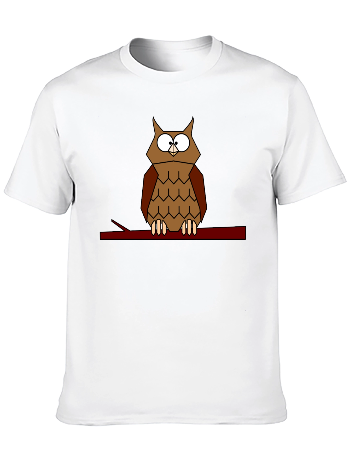Black Geometric Owl T-Shirt - Modern Bird Tee view 10