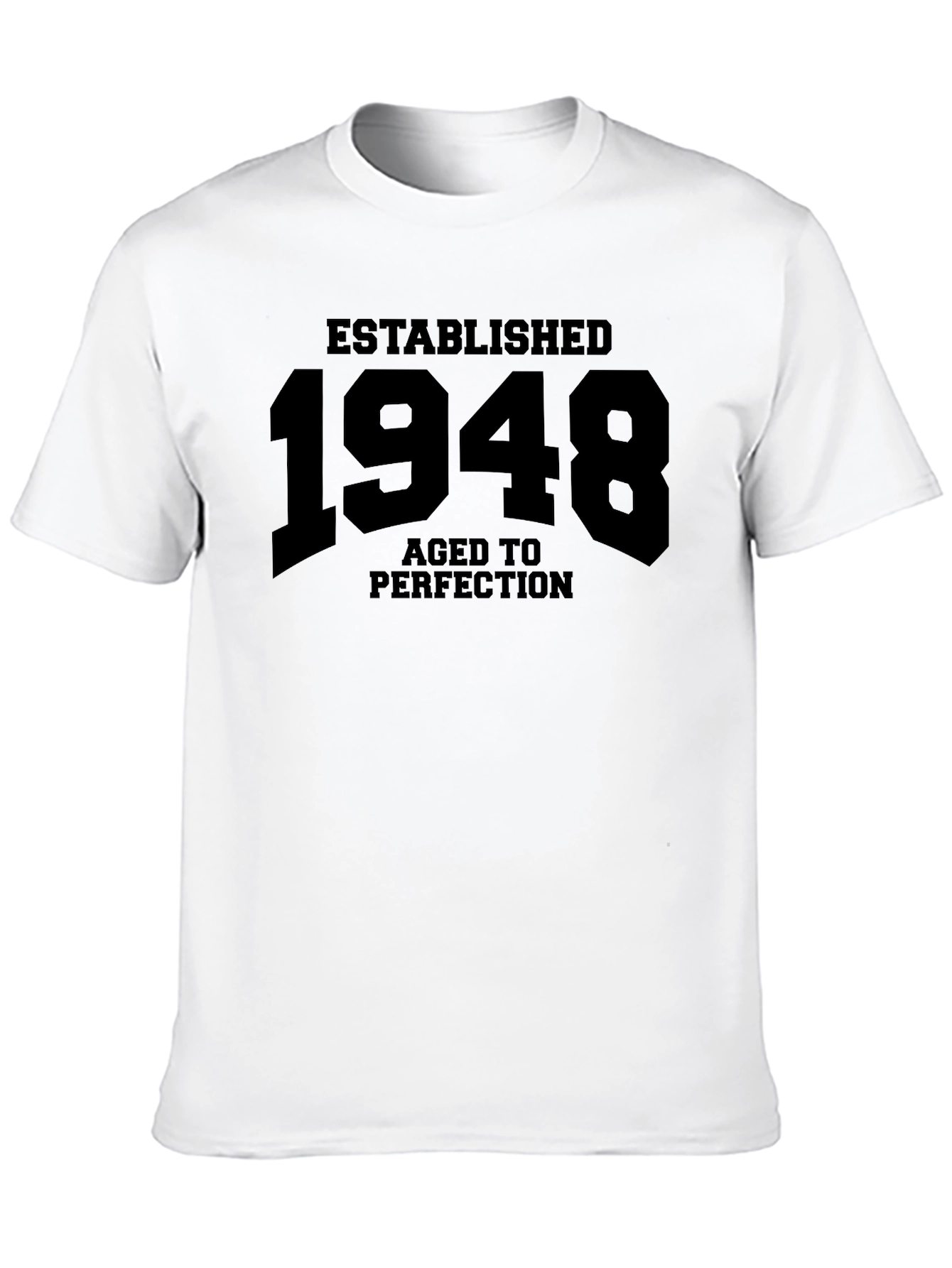 Black Established 1948 Aged to Perfection Black T-Shirt view 10