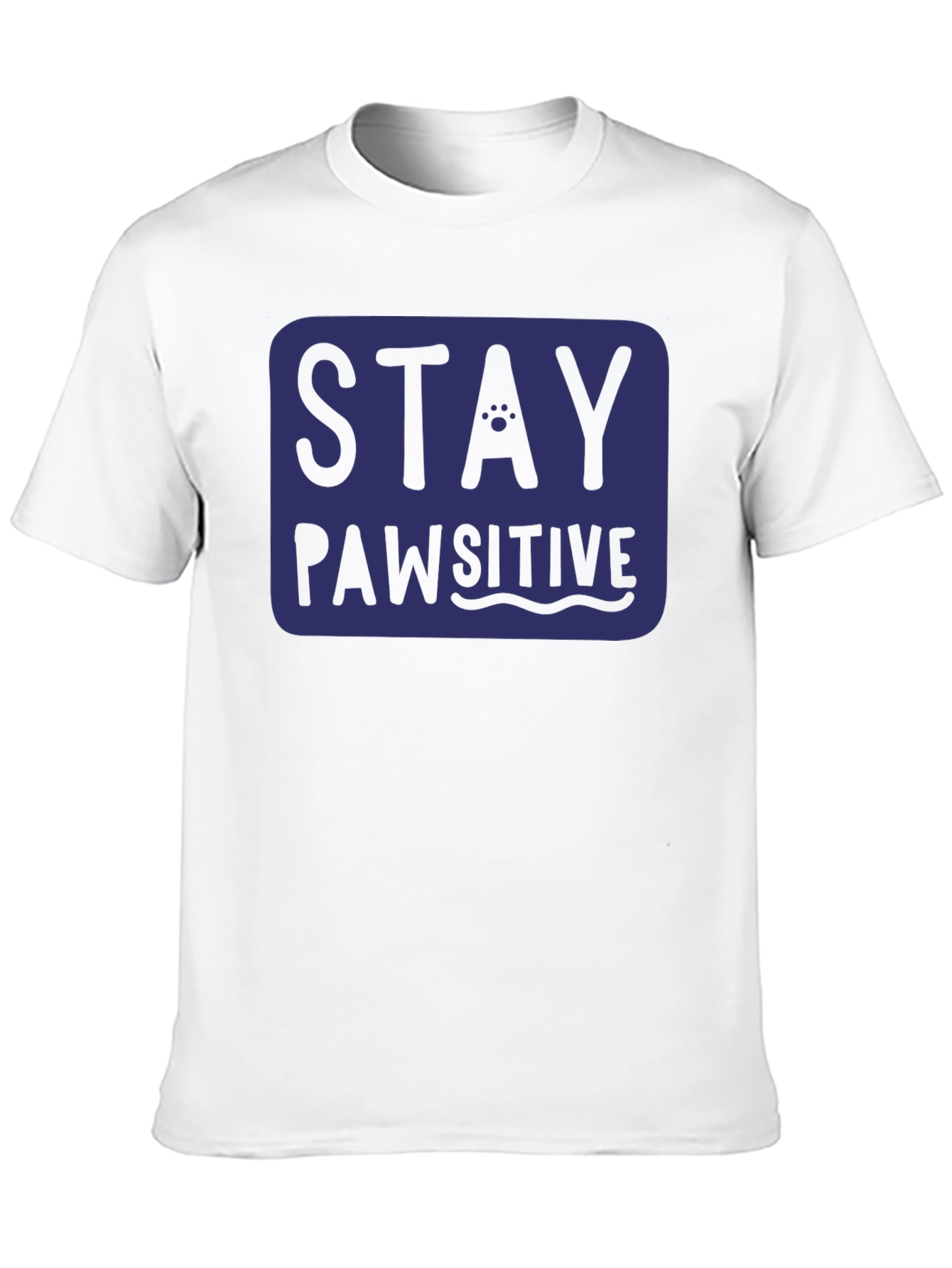 Black Stay Pawsitive T-Shirt - Blue Graphic Tee view 10