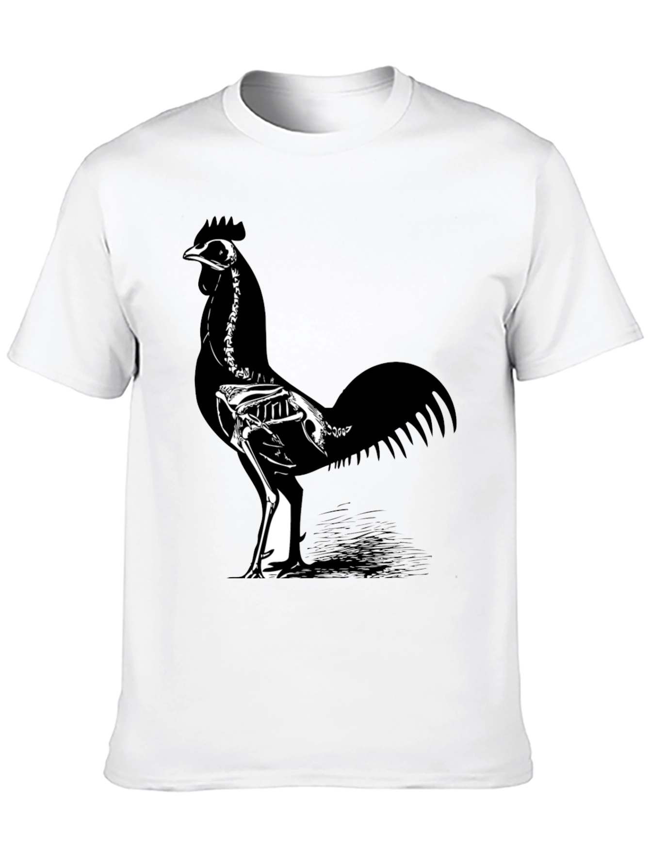 Black Skeleton Rooster T-Shirt - Black view 10