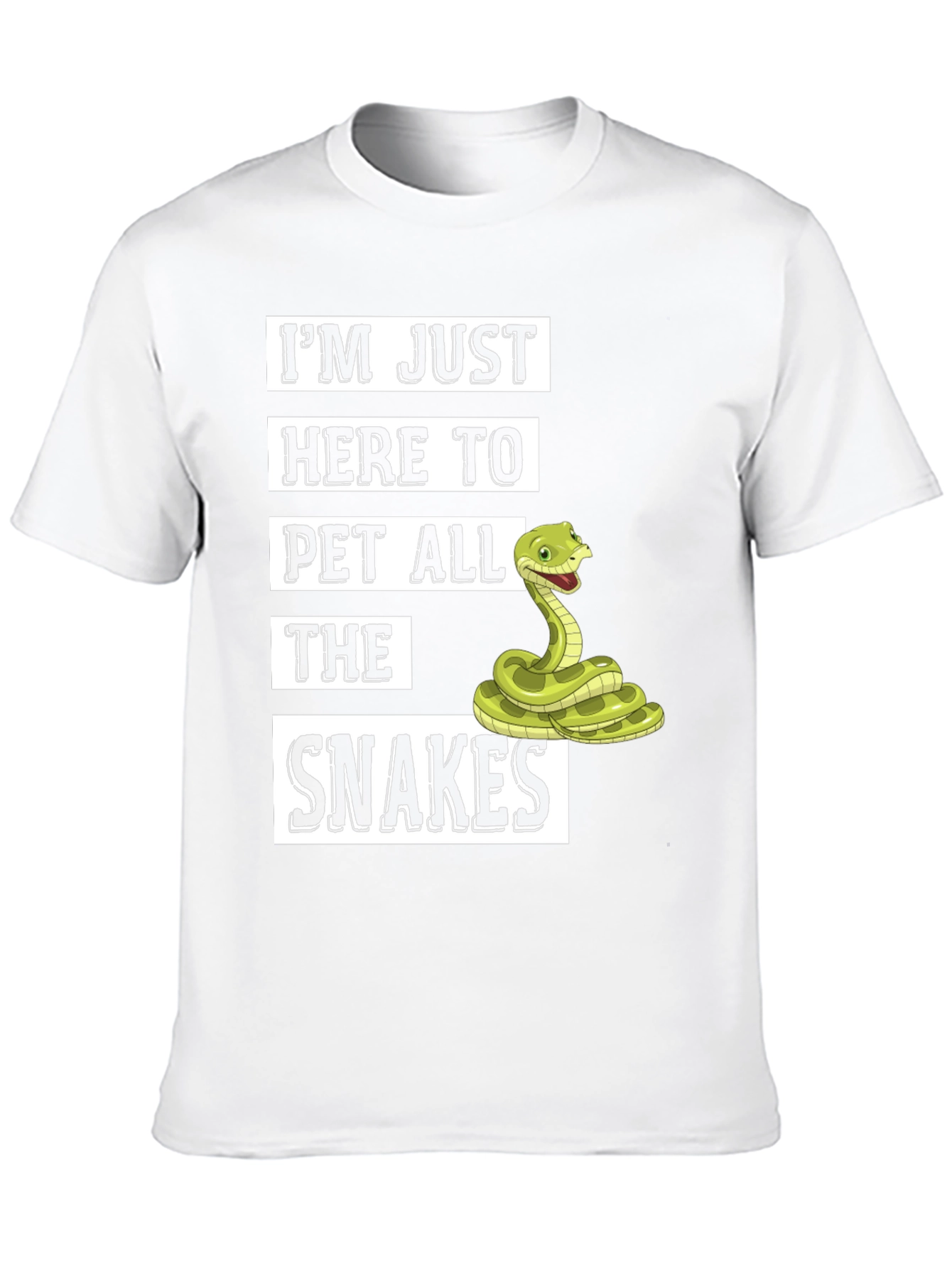 Black I'm Just Here to Pet All The Snakes T-Shirt view 10