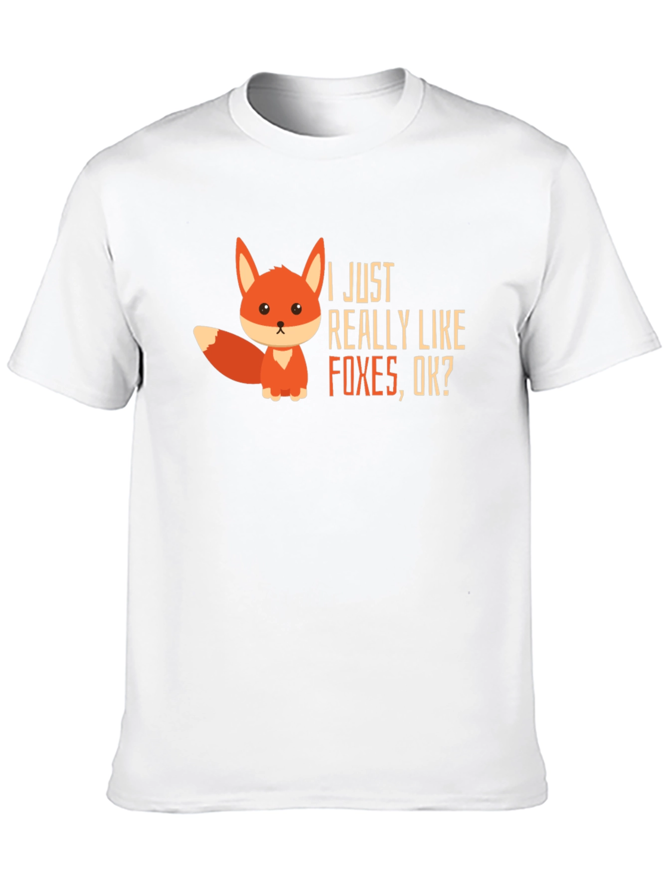 Black Cute Fox Graphic Tee - I Just Really Like Foxes view 10