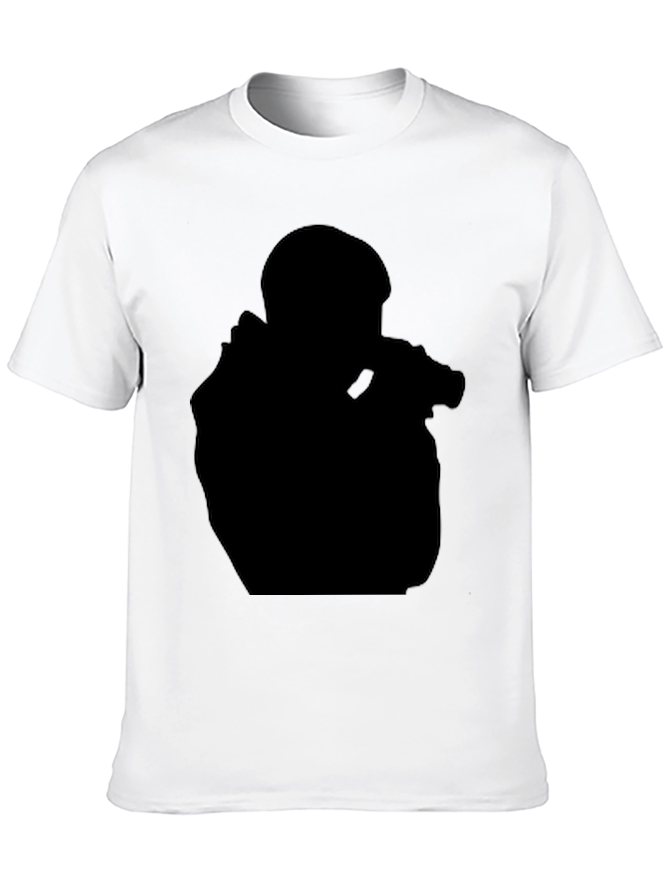 Black Black Graphic Tee - Silhouette Design view 10