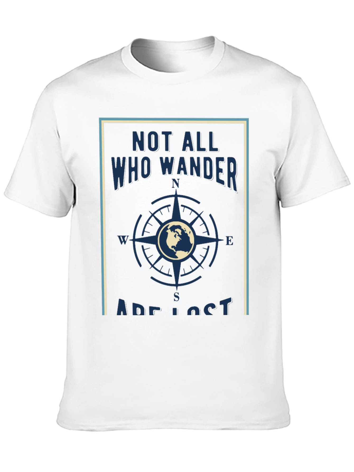 Black Wanderlust Graphic Tee - Not All Who Wander Are Lost T-Shirt view 10