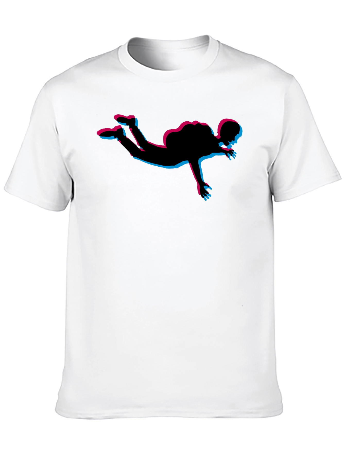 Black Skydiving Silhouette Graphic Tee - Black view 10