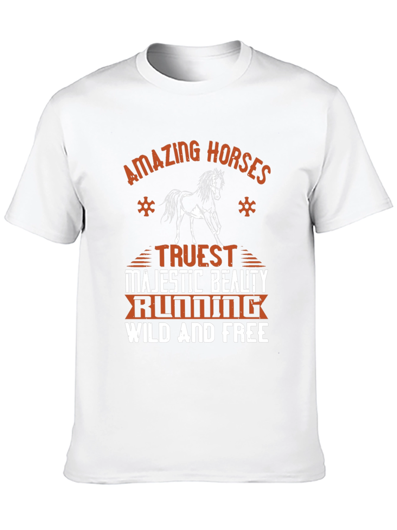 Black Amazing Horses Graphic Tee - Wild and Free Design view 10