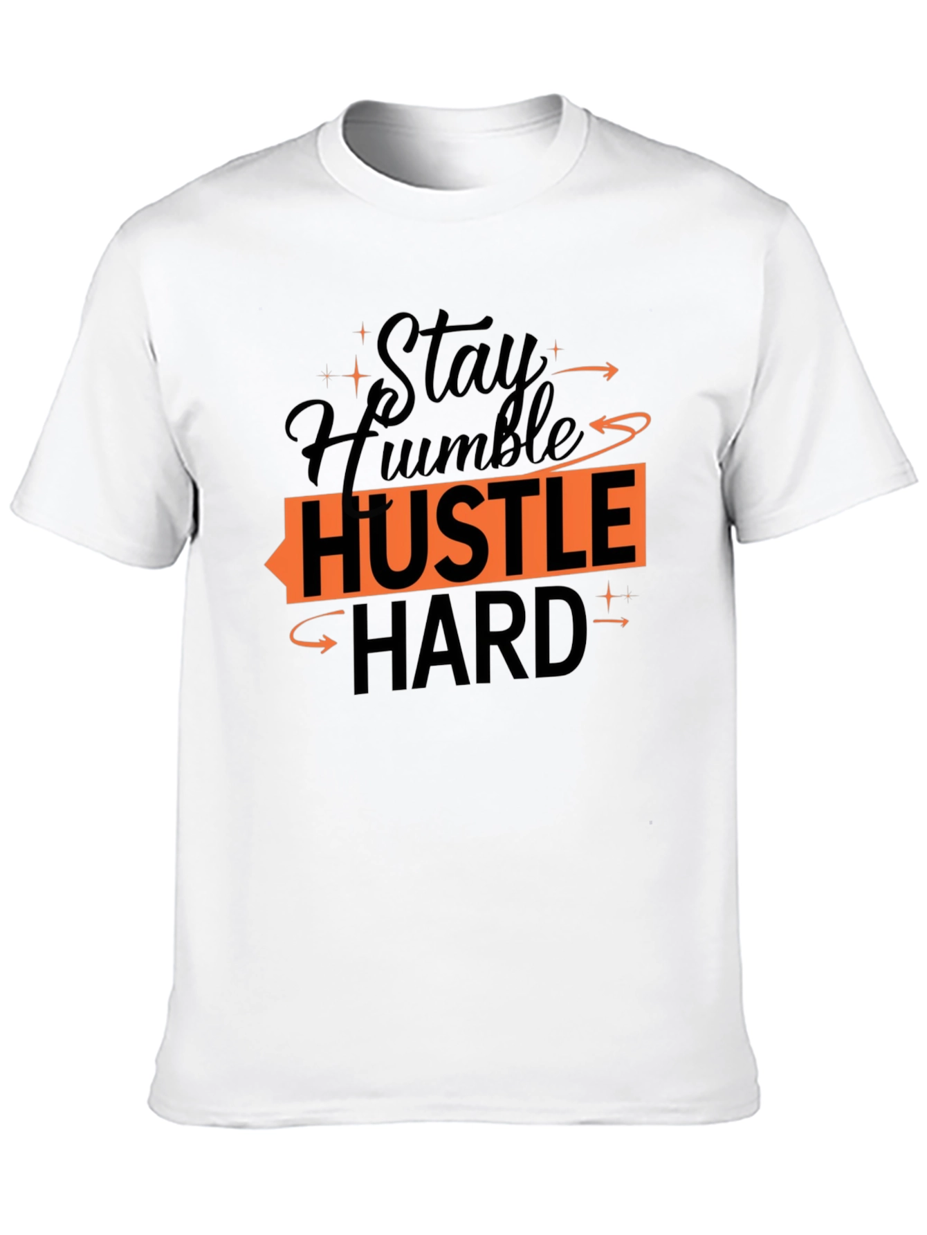 Black Stay Humble Hustle Hard Graphic Tee view 10