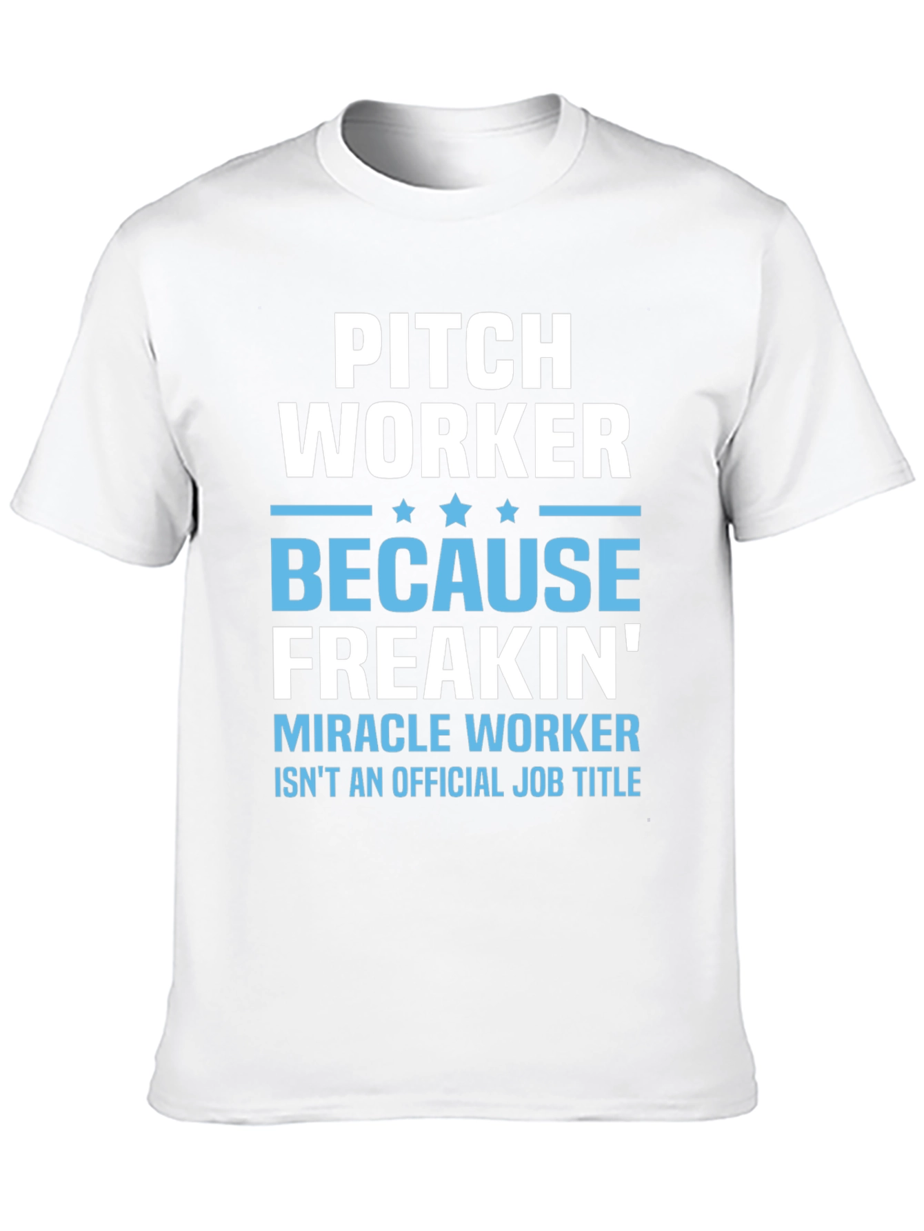 Black Pitch Worker T-Shirt - Funny Job Title Tee view 10
