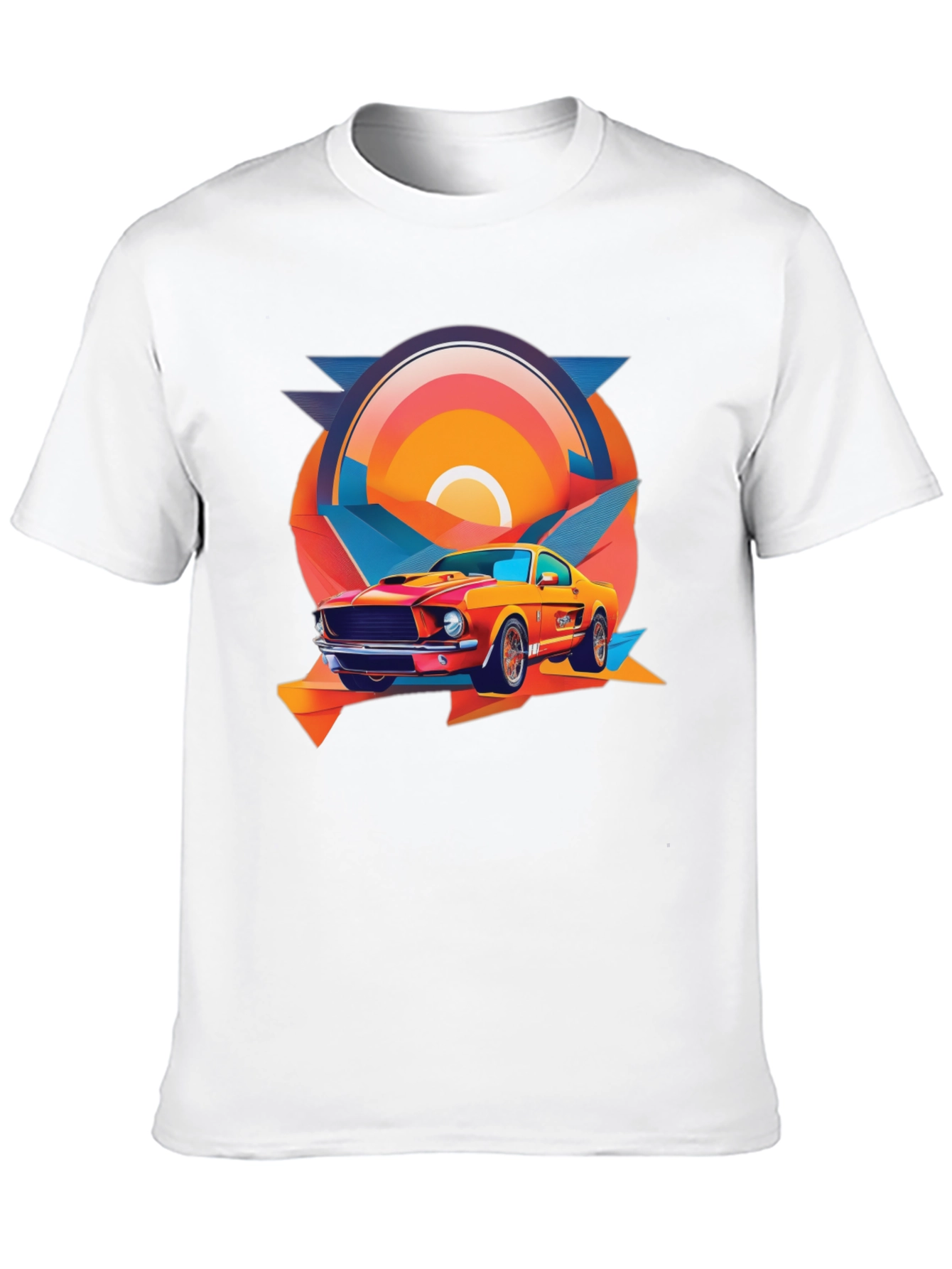 Black Retro Muscle Car Graphic Tee - Black view 10