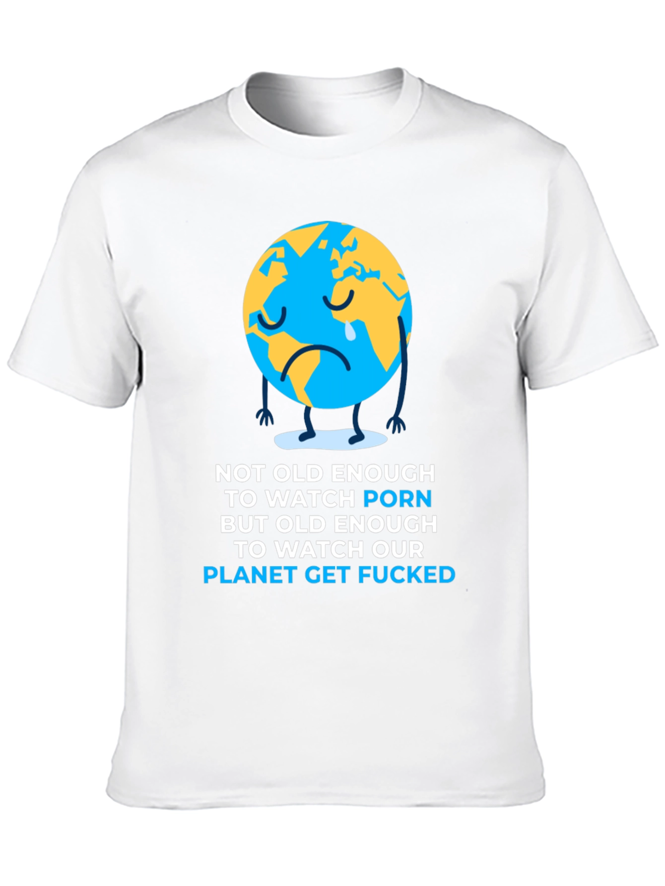 Black Sad Earth Graphic T-Shirt view 10