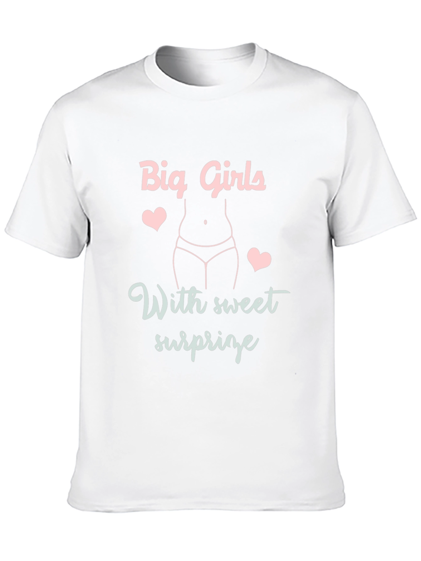 Black Big Girls With Sweet Surprise Black Graphic Tee Shirt view 10