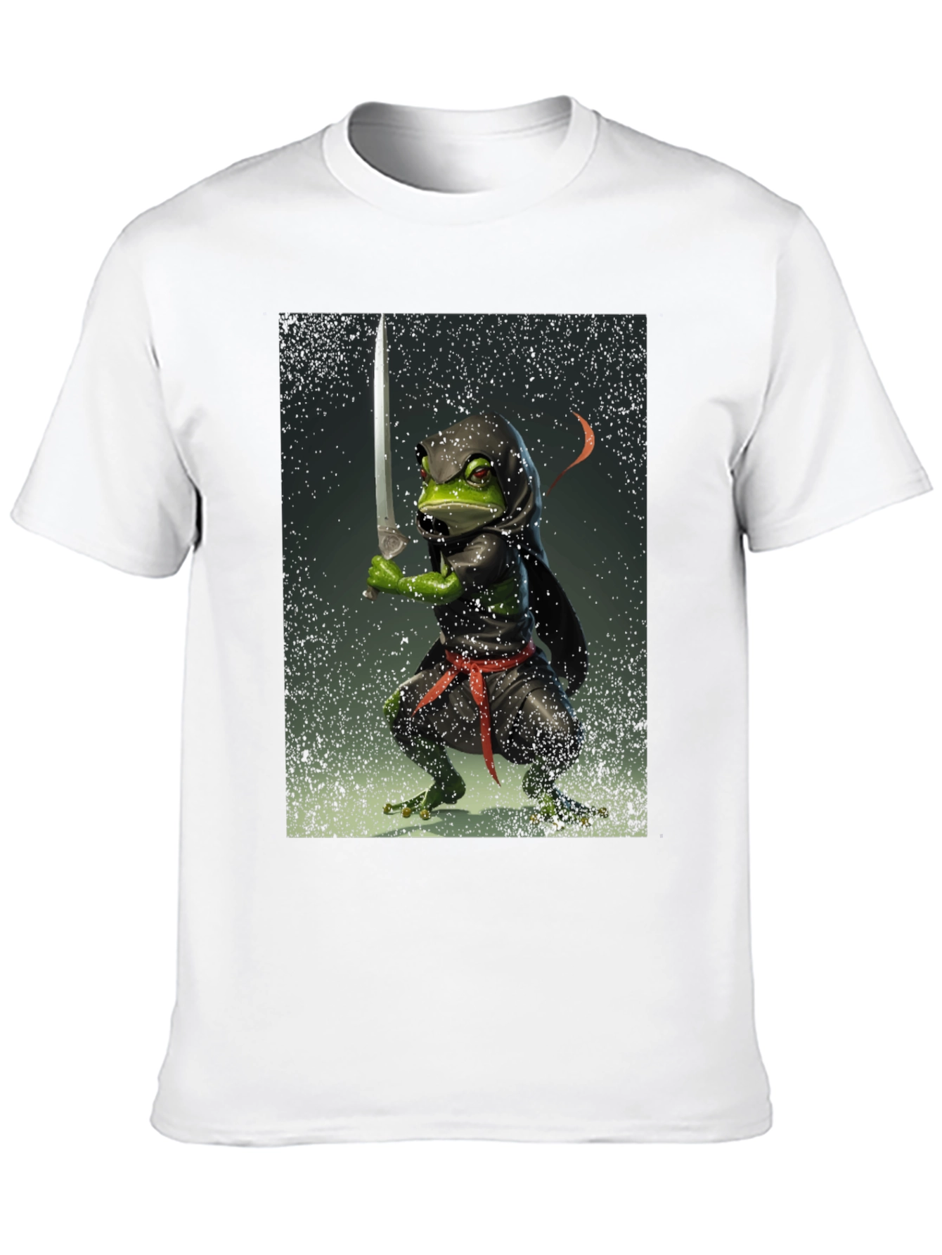 Black Ninja Frog T-Shirt - Funny Graphic Tee view 10