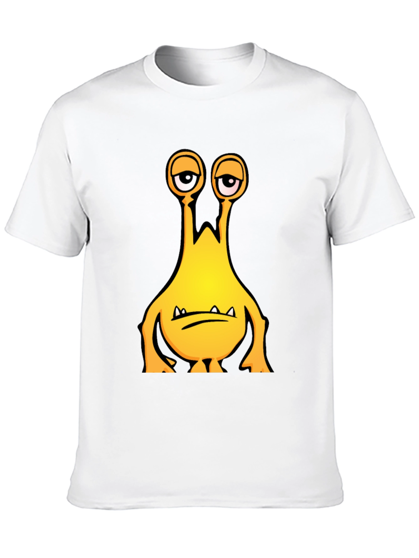 Black Funny Monster Graphic T-Shirt - Black Cotton Tee view 10