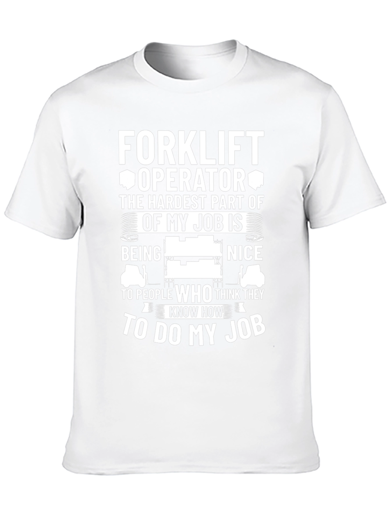 Black Forklift Operator Funny Job T-Shirt view 10