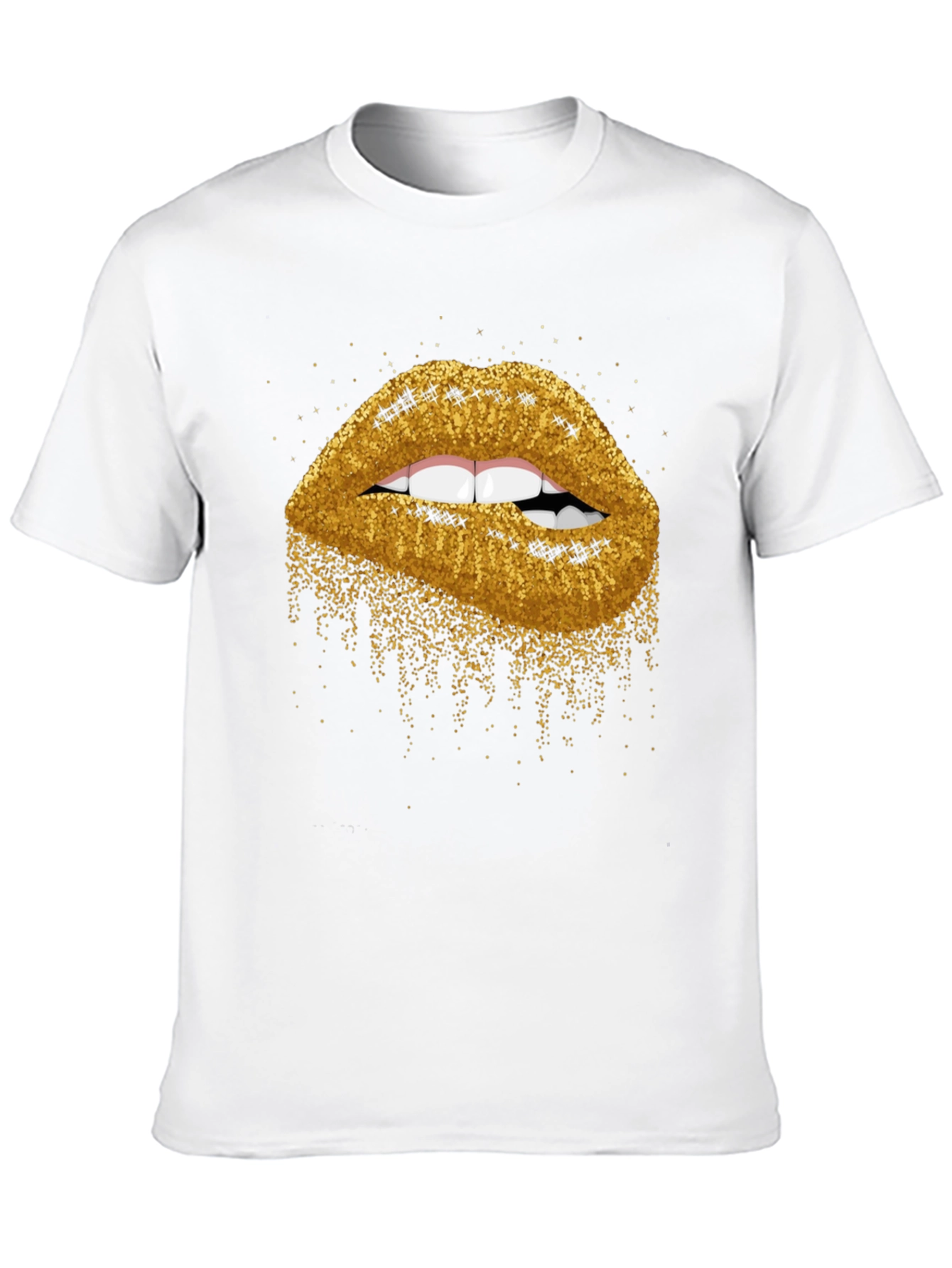 Black Glitter Lips Graphic Tee - Bold & Stylish view 10