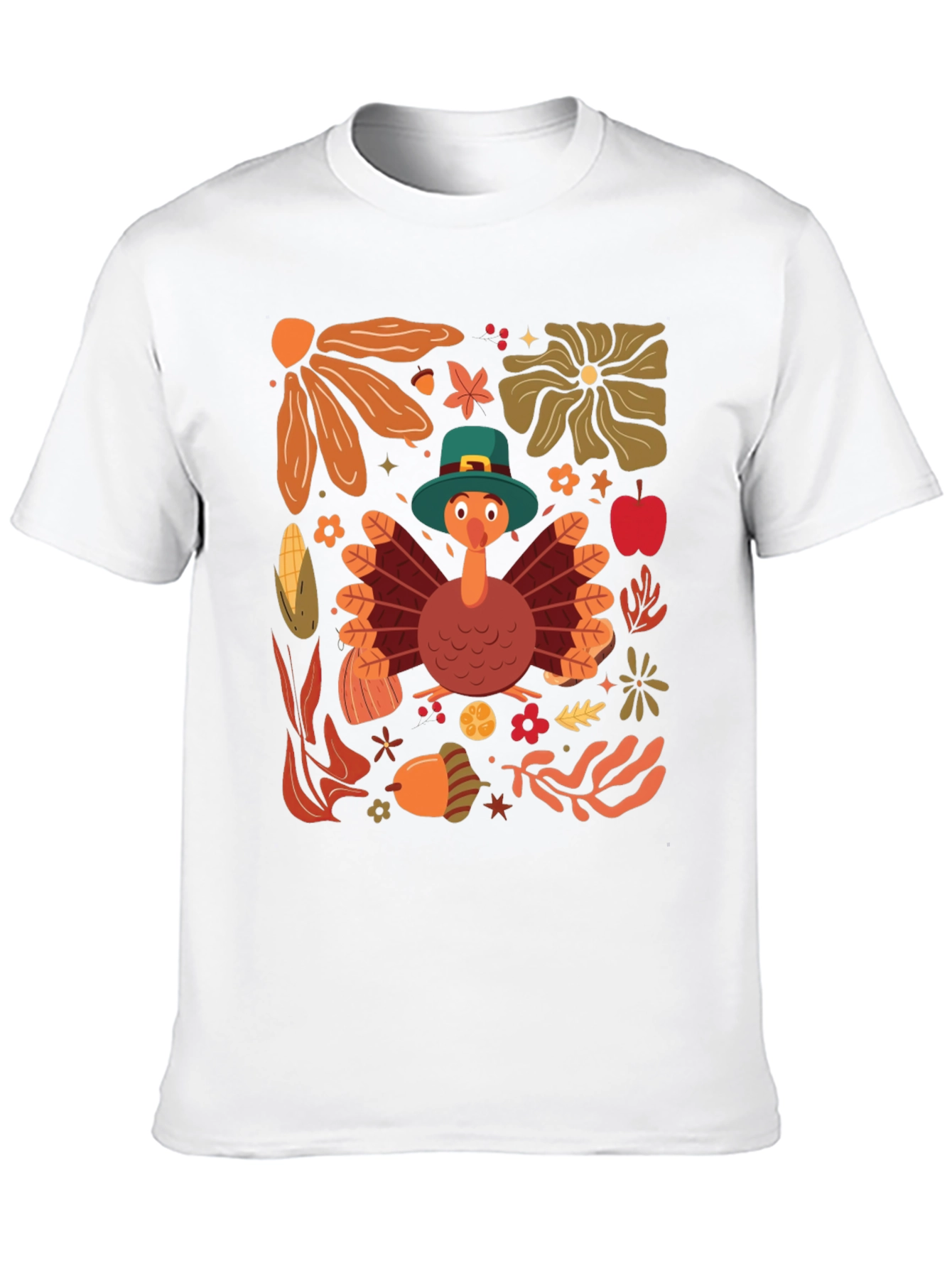 Black Thanksgiving Turkey Graphic T-Shirt view 10