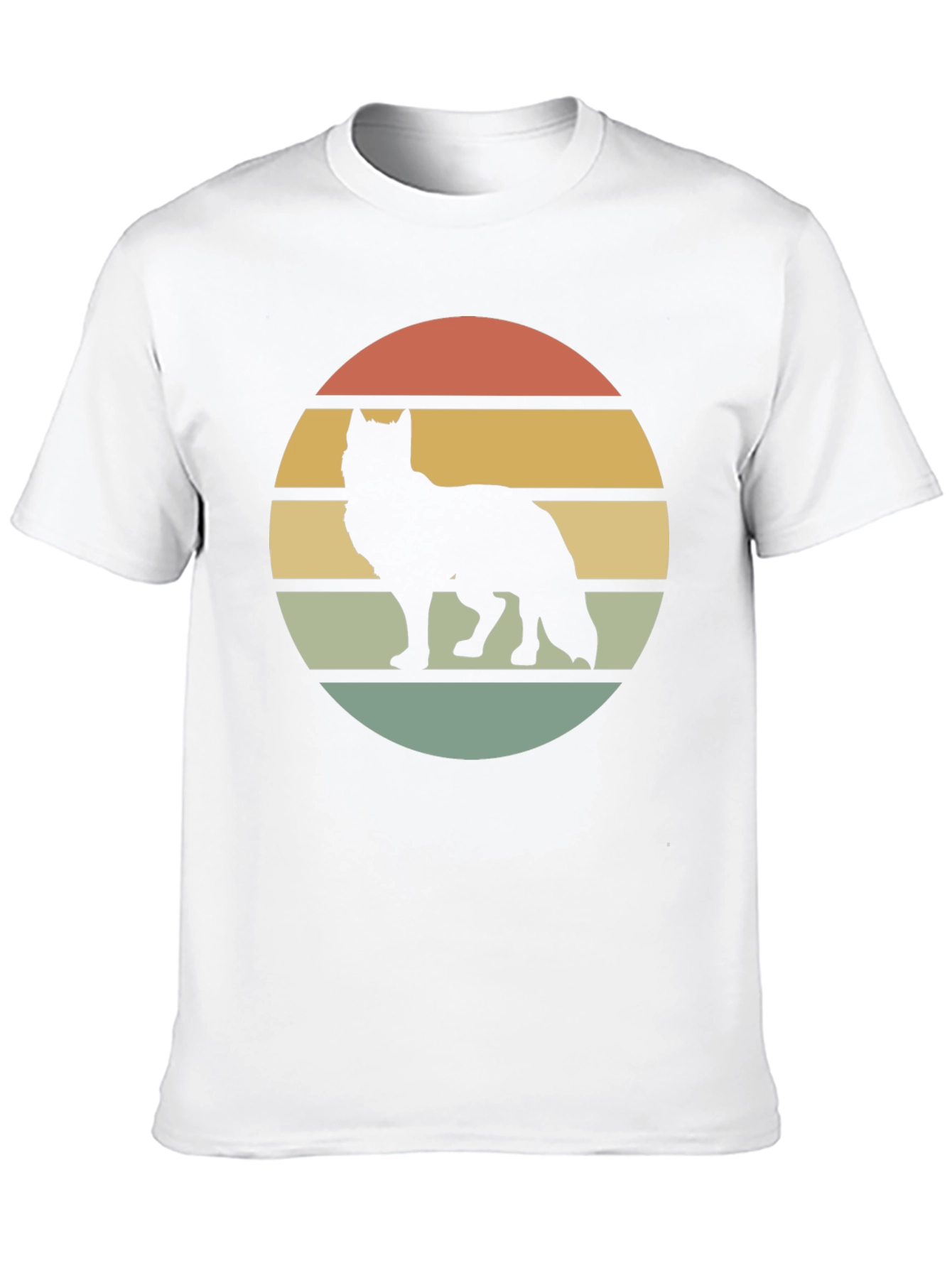 Black Wolf Silhouette Sunset Tee view 10