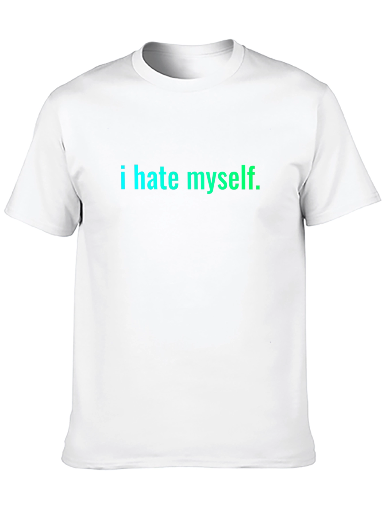 Black I Hate Myself Graphic Tee - Black Crew Neck T-Shirt view 10