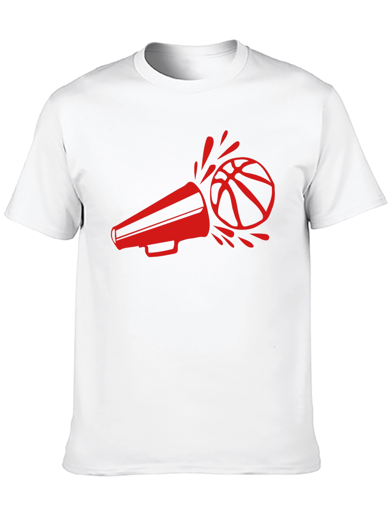 Black Basketball Megaphone Graphic Tee view 10