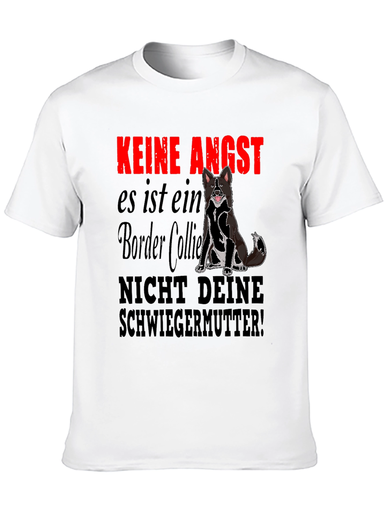 Black Keine Angst Border Collie Graphic T-Shirt view 10