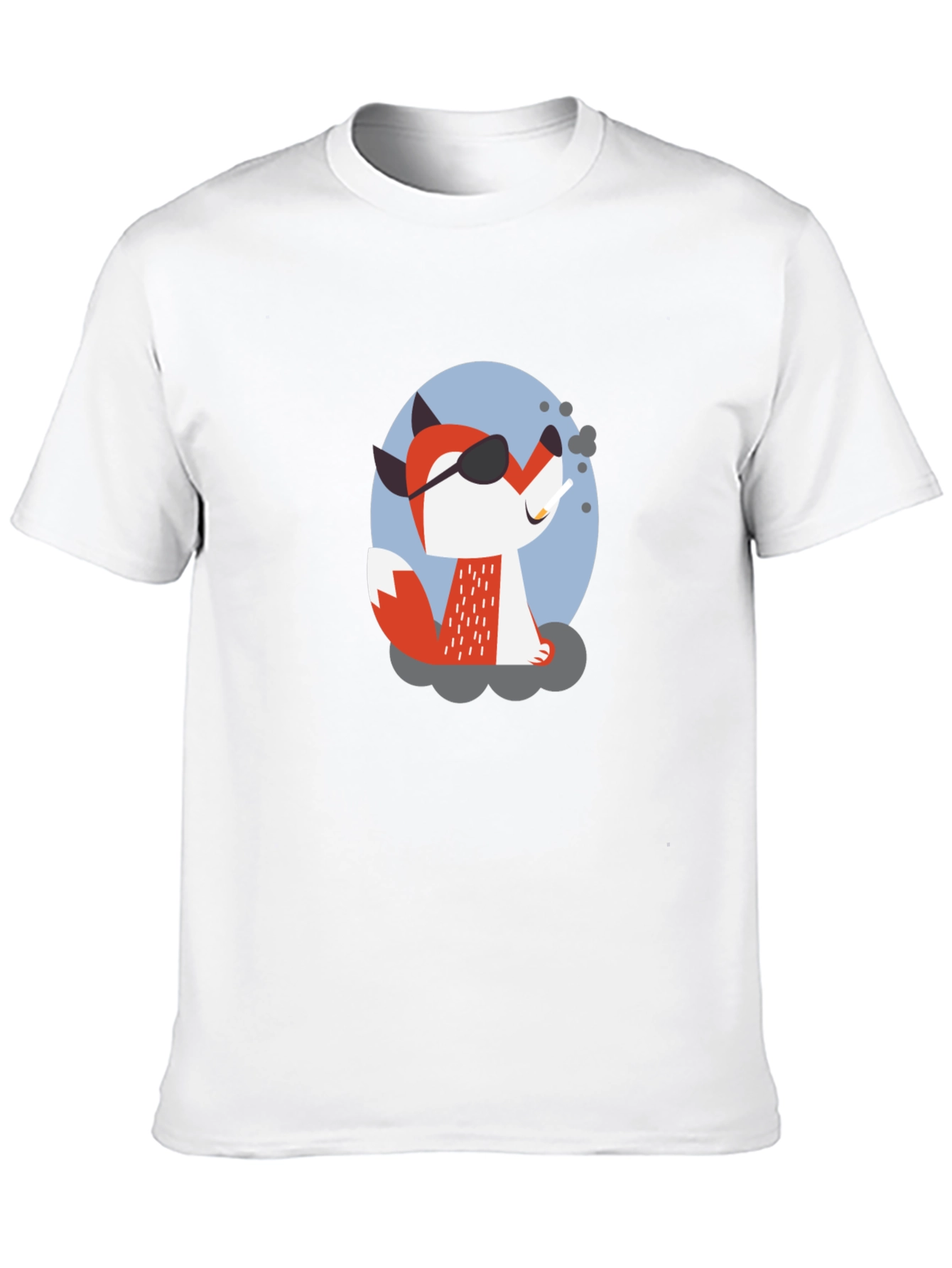 Black Cool Fox T-Shirt - Black Graphic Tee view 10