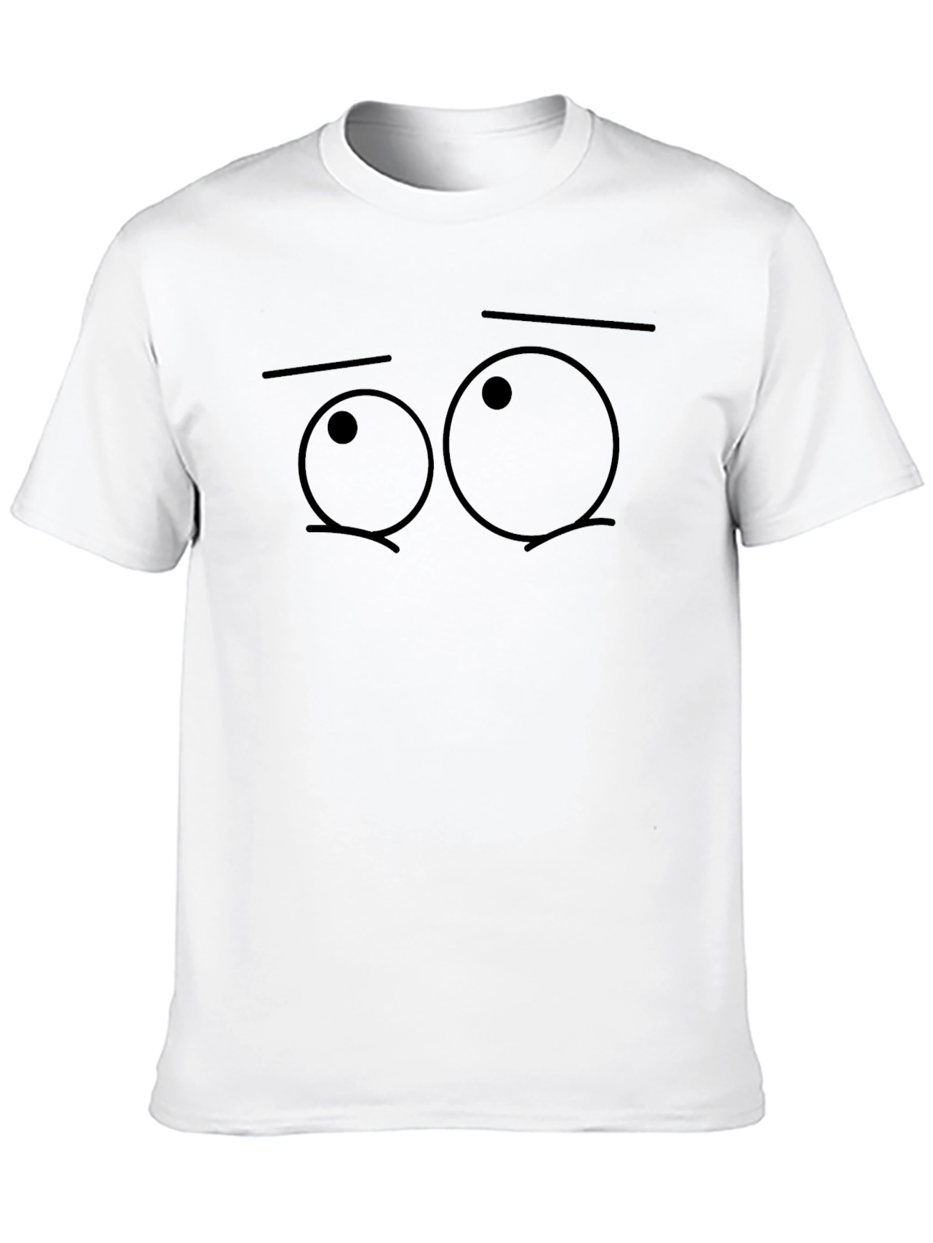 Black Funny Googly Eyes Black Graphic T-Shirt view 10