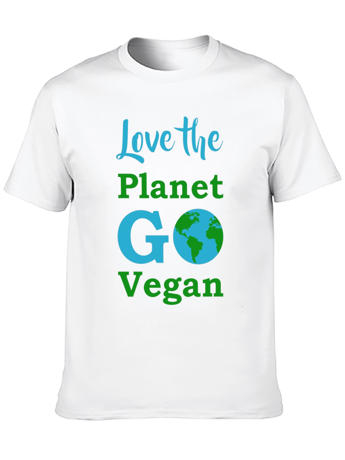 Black Love the Planet Go Vegan T-Shirt view 10