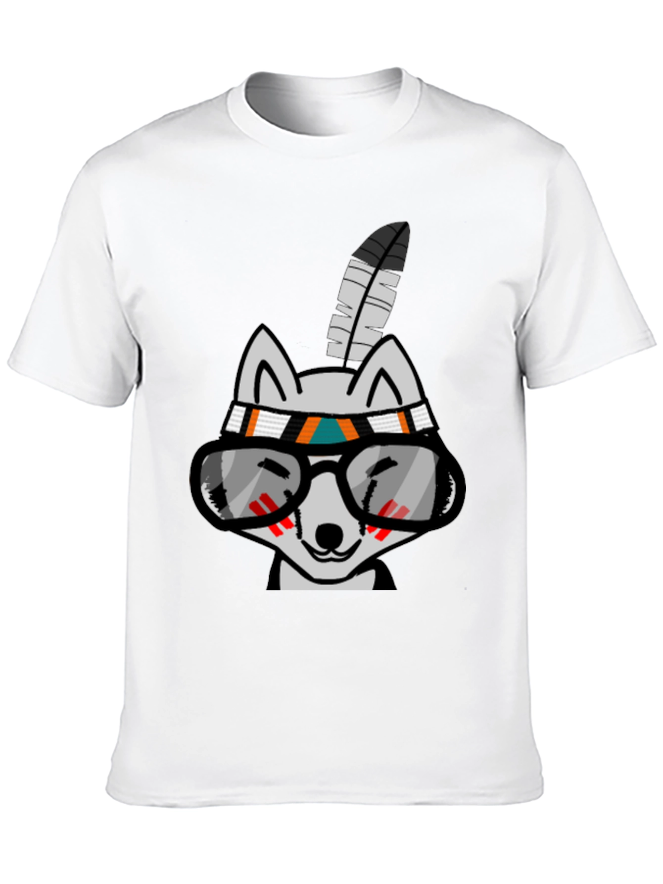 Cool Cartoon Wolf with Glasses T-Shirt - 10