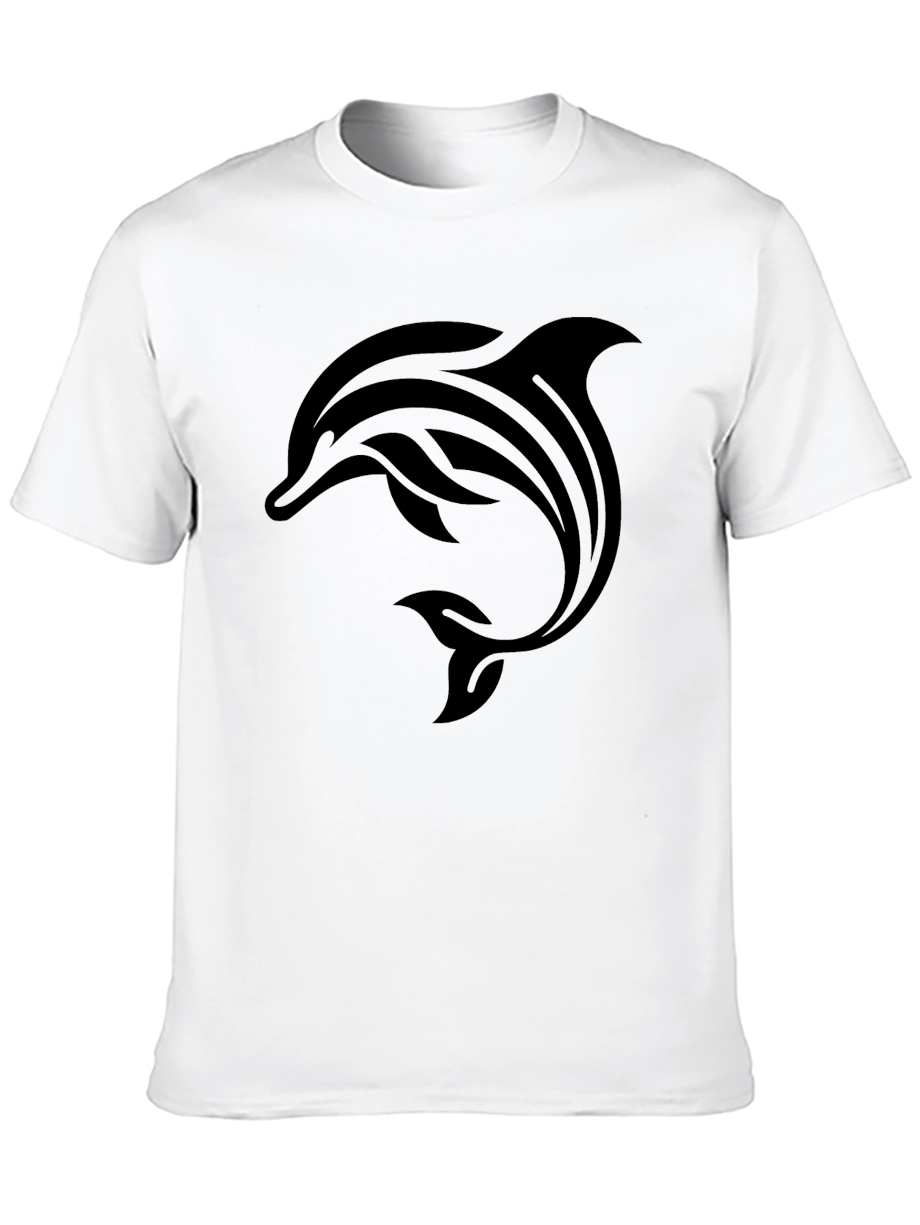 Black Black Dolphin Graphic Tee - Men's Casual Style view 10
