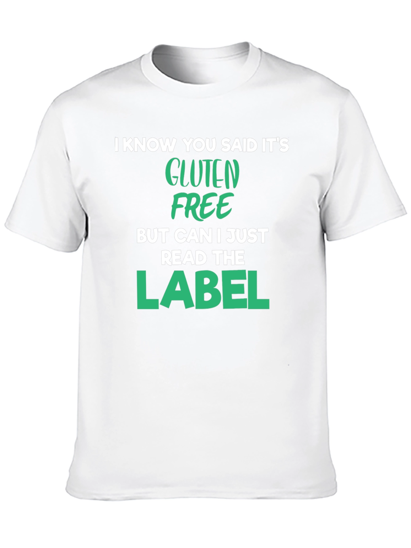 Black Gluten Free T-Shirt - Read the Label view 10
