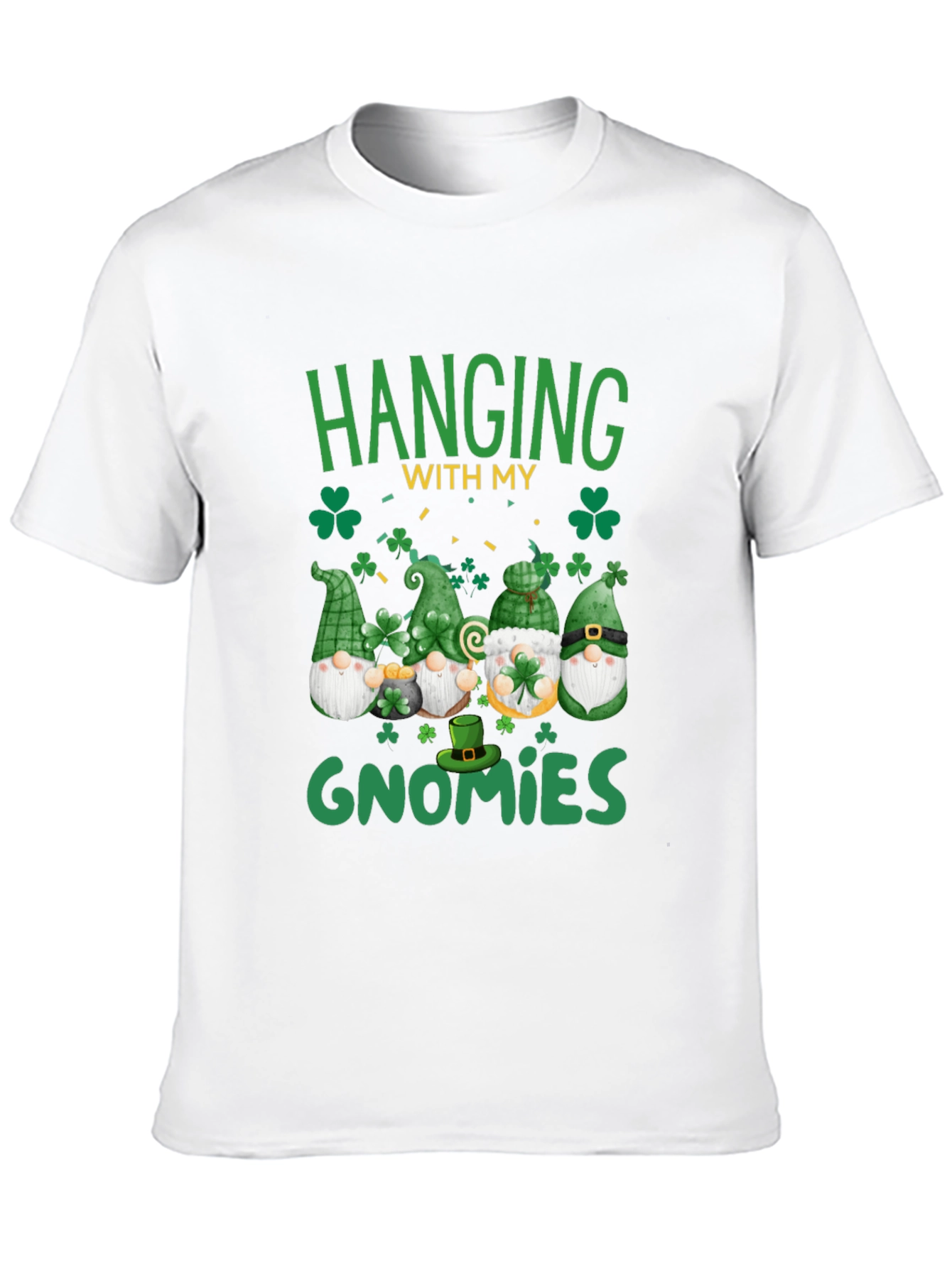 Black St. Patrick's Day Gnome T-Shirt view 10