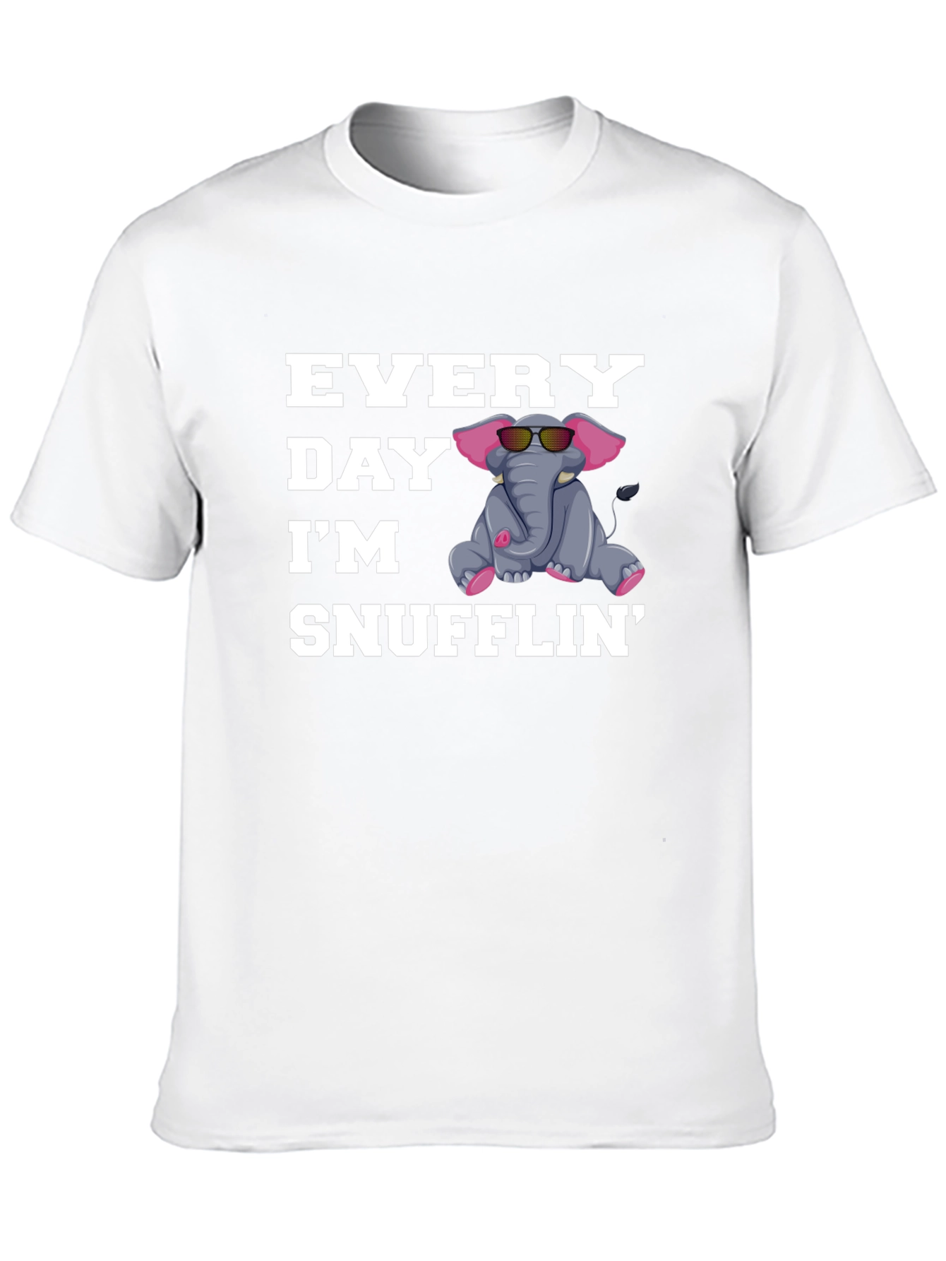 Black Everyday I'm Snufflin' Elephant T-Shirt view 10