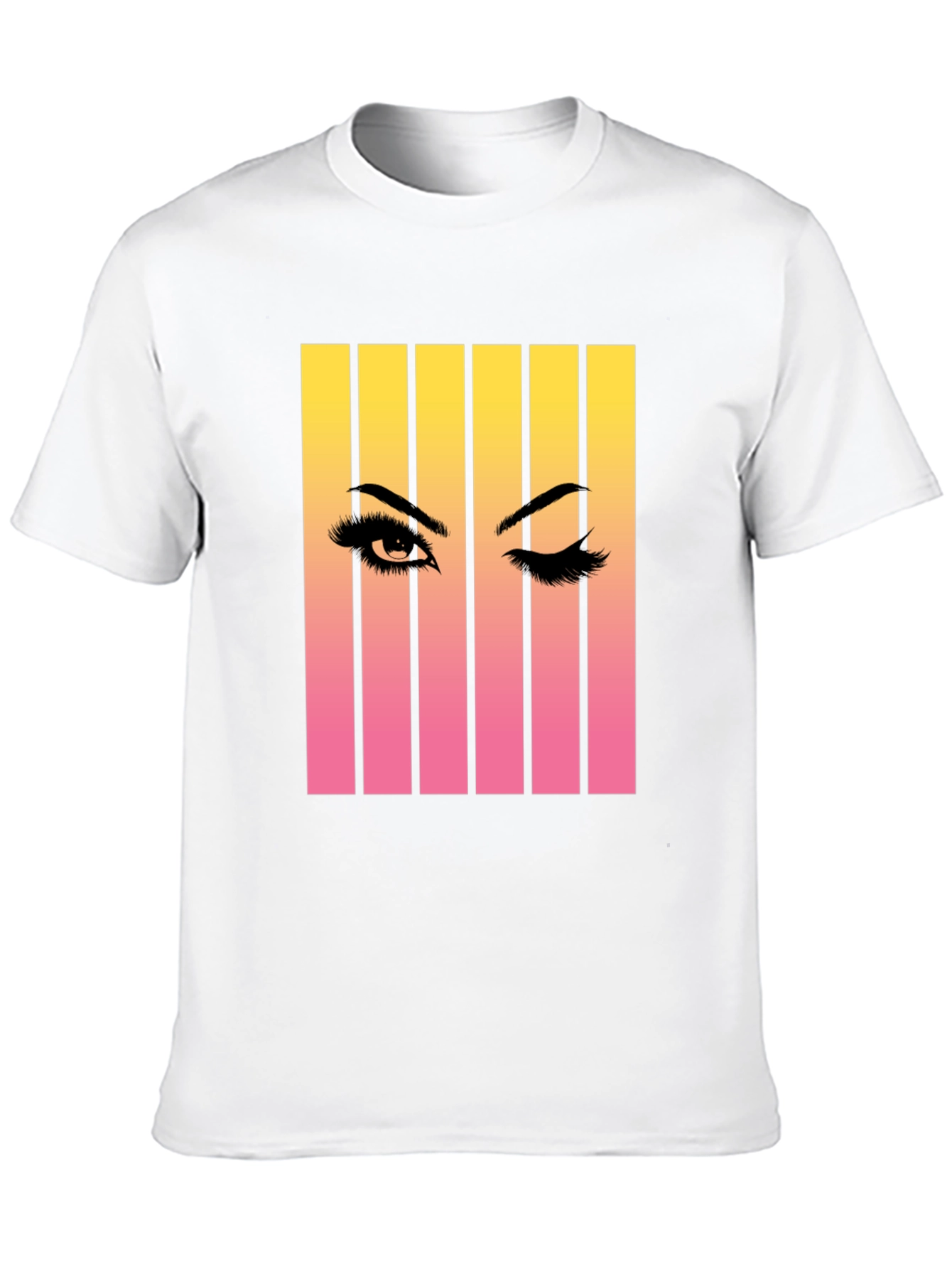Black Eye Wink Graphic Tee - Retro Style Unisex T-Shirt view 10