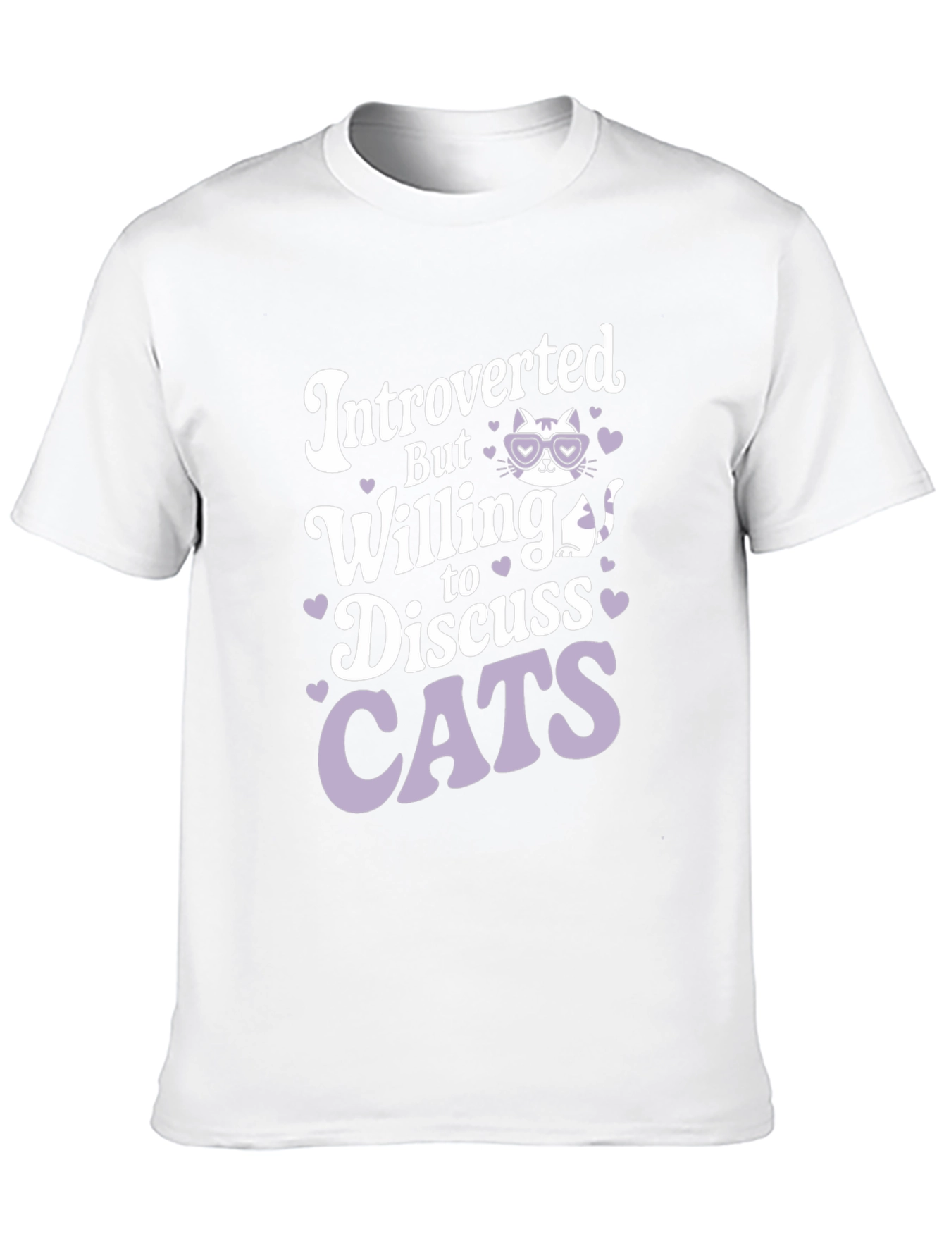 Black Introverted Cat Lover T-Shirt view 10
