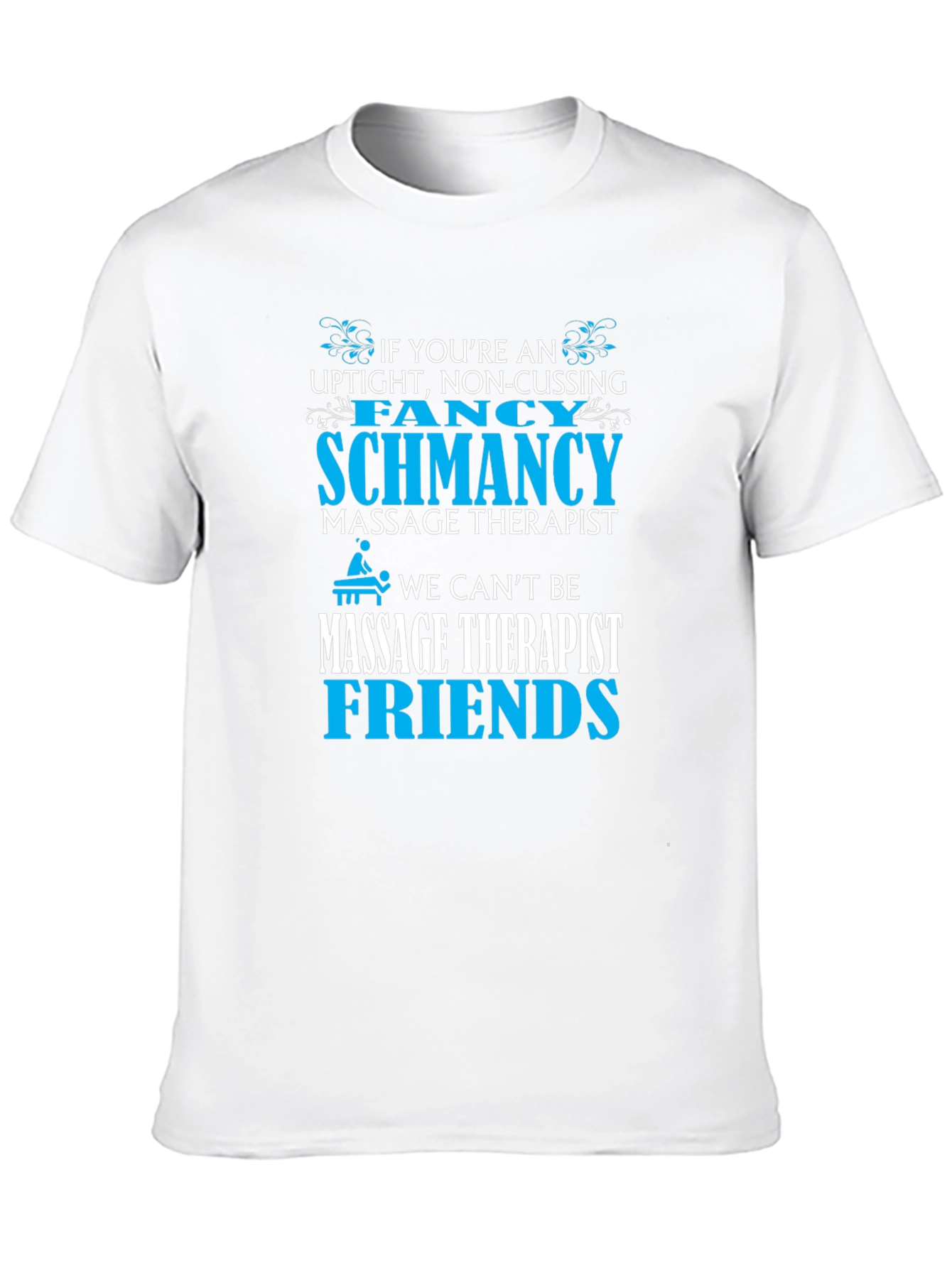 Black Funny Massage Therapist Graphic T-Shirt view 10