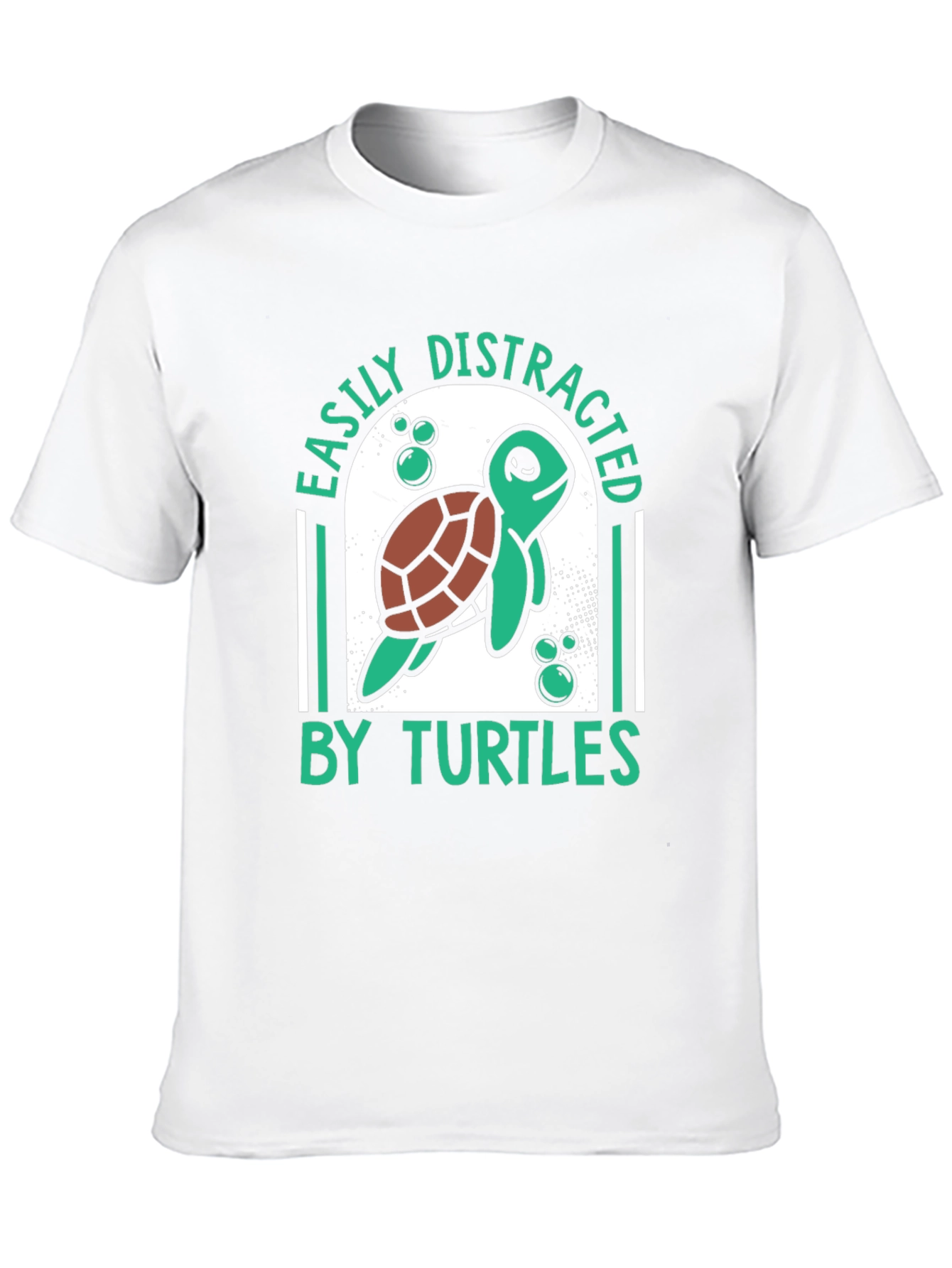 Black Easily Distracted By Turtles Graphic T-Shirt view 10