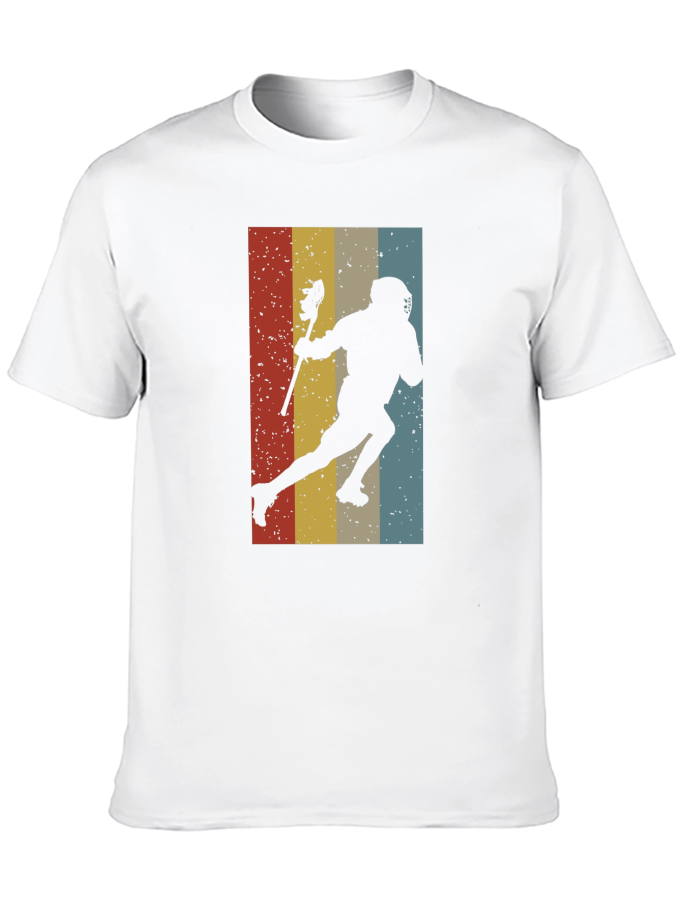 Black Vintage Lacrosse Player Graphic Tee view 10