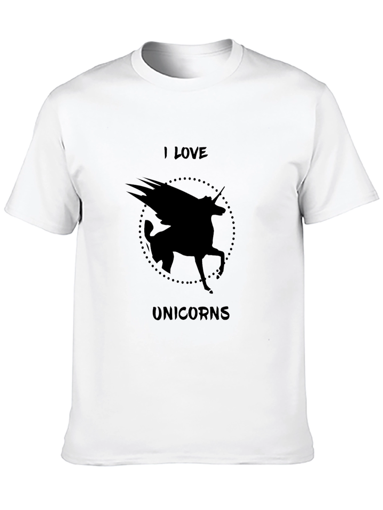 Black I Love Unicorns Black Graphic Tee view 10