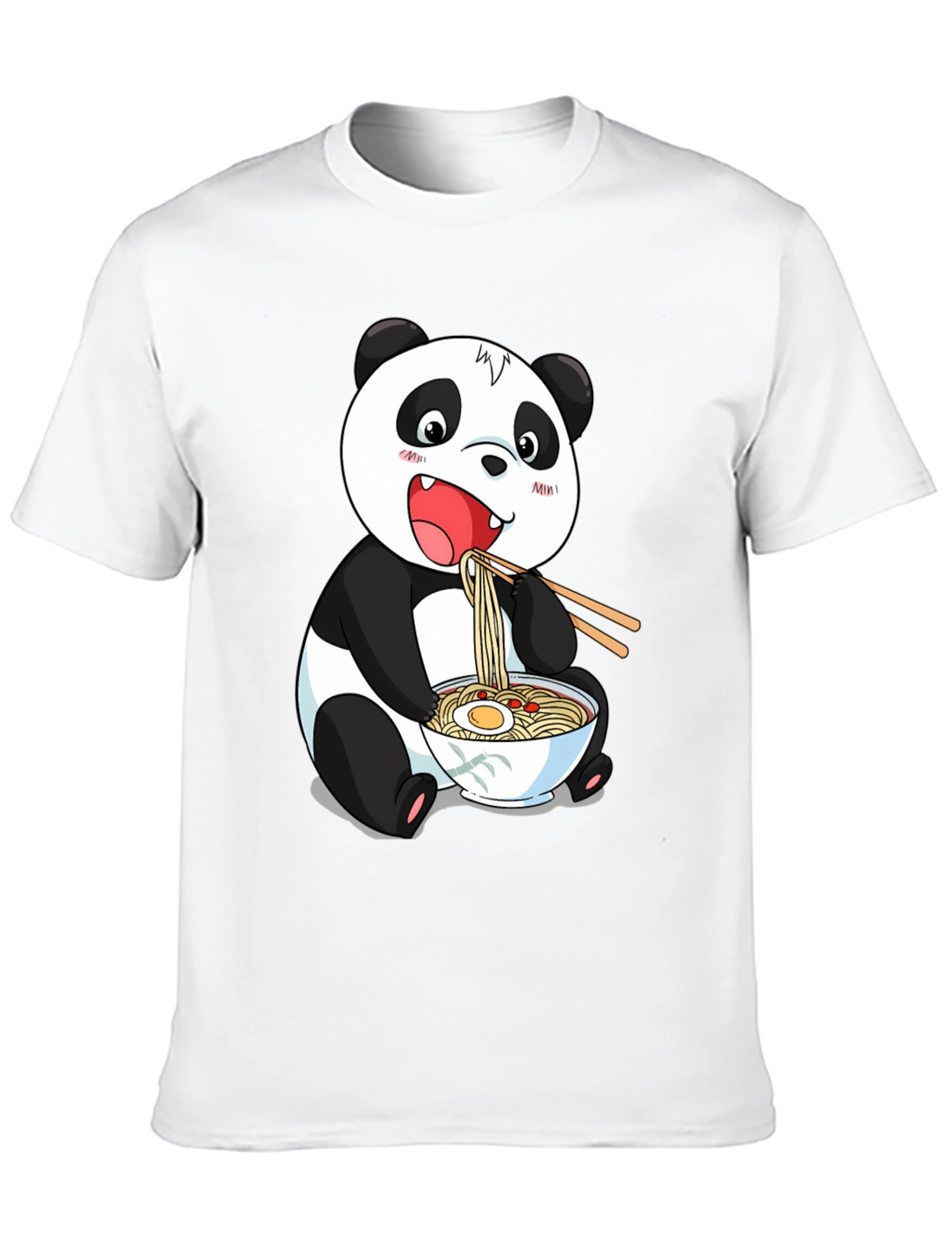 Black Panda Ramen Graphic Tee - Cute Cartoon Style view 10