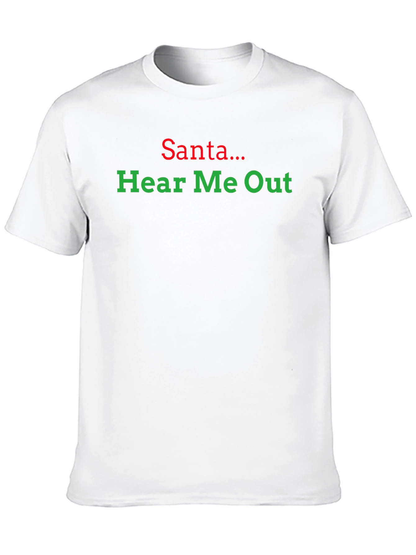 Black Santa Hear Me Out T-Shirt - Holiday Graphic Tee view 10