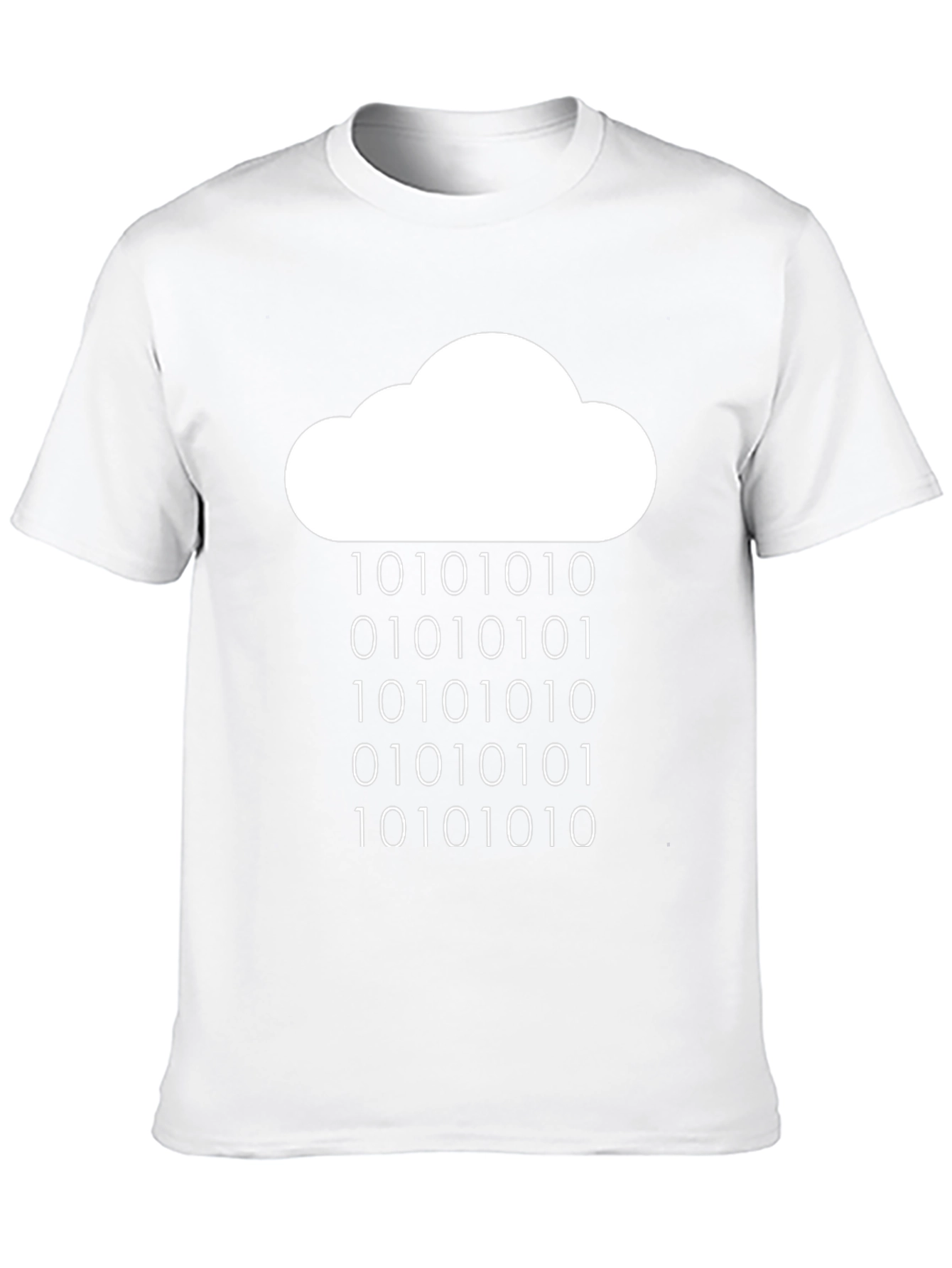 Black Cloud Binary Code T-Shirt - Geeky & Stylish view 10