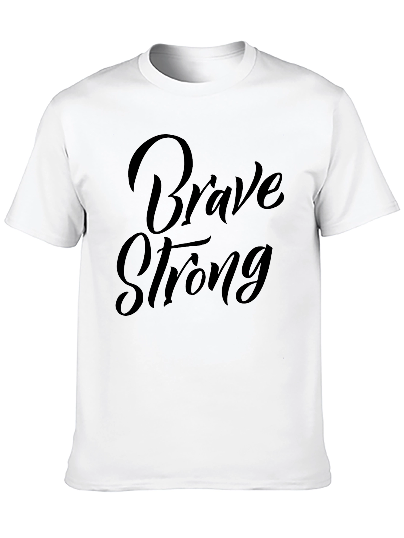Black Brave Strong Graphic Black T-Shirt view 10